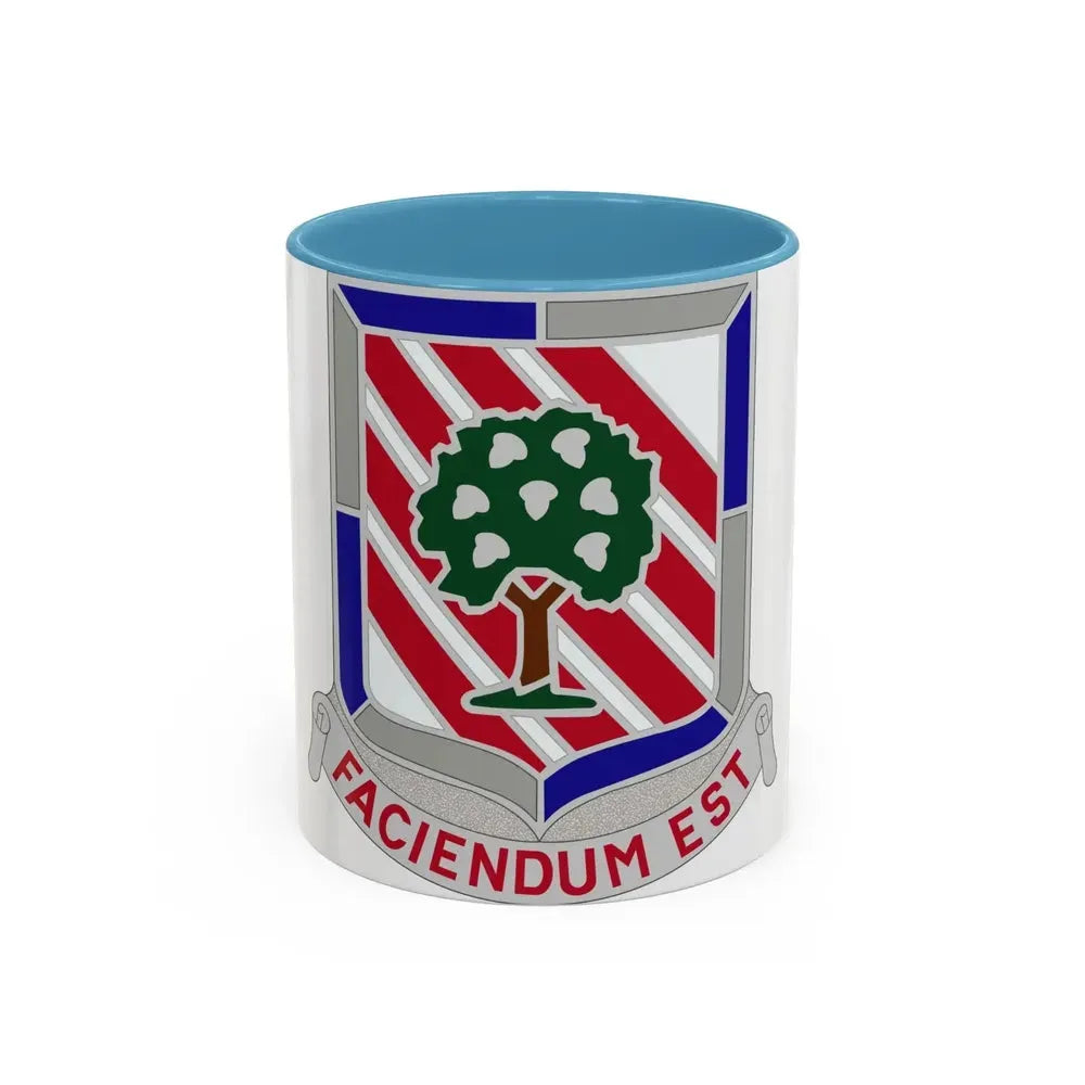 104 Engineer Battalion Obsolete Insignia (U.S. Army) Accent Coffee Mug 11oz Light Blue - Go Mug Yourself