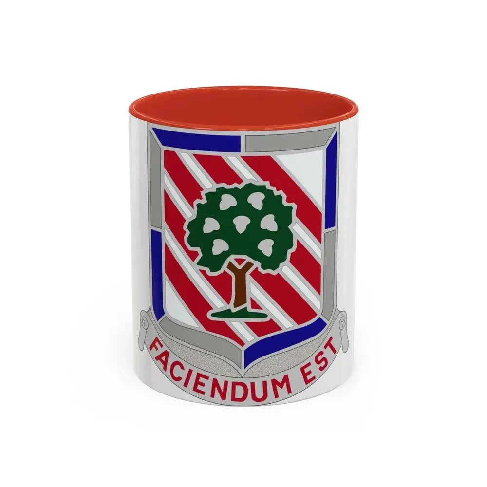 104 Engineer Battalion Obsolete Insignia (U.S. Army) Accent Coffee Mug 11oz Red - Go Mug Yourself