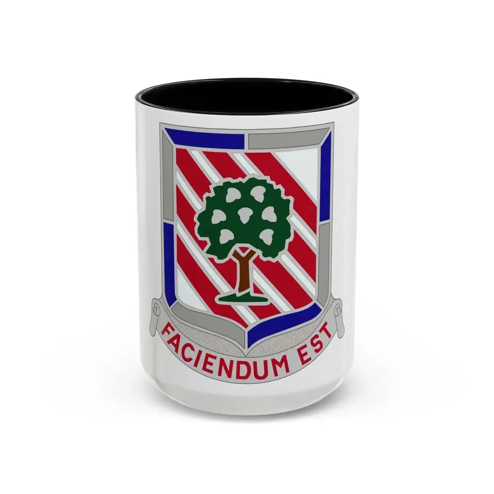104 Engineer Battalion Obsolete Insignia (U.S. Army) Accent Coffee Mug 15oz Black - Go Mug Yourself