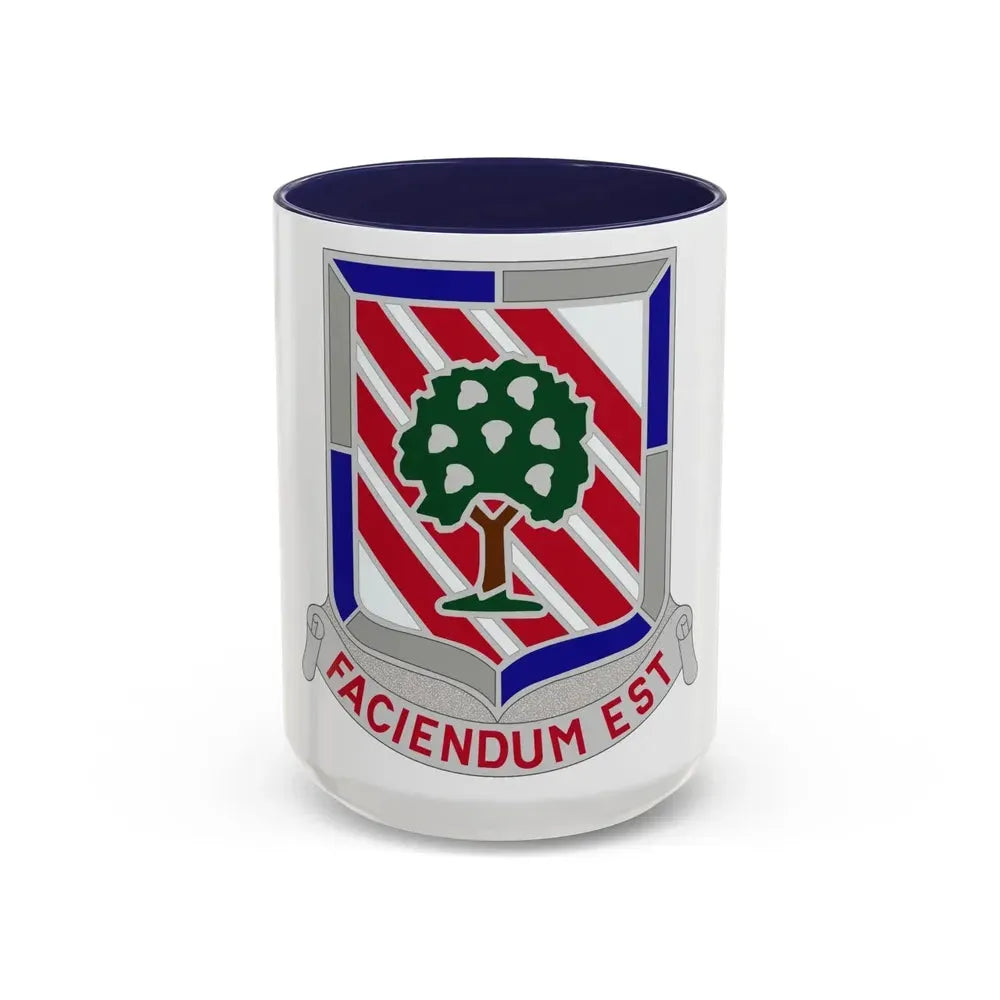 104 Engineer Battalion Obsolete Insignia (U.S. Army) Accent Coffee Mug 15oz Navy - Go Mug Yourself