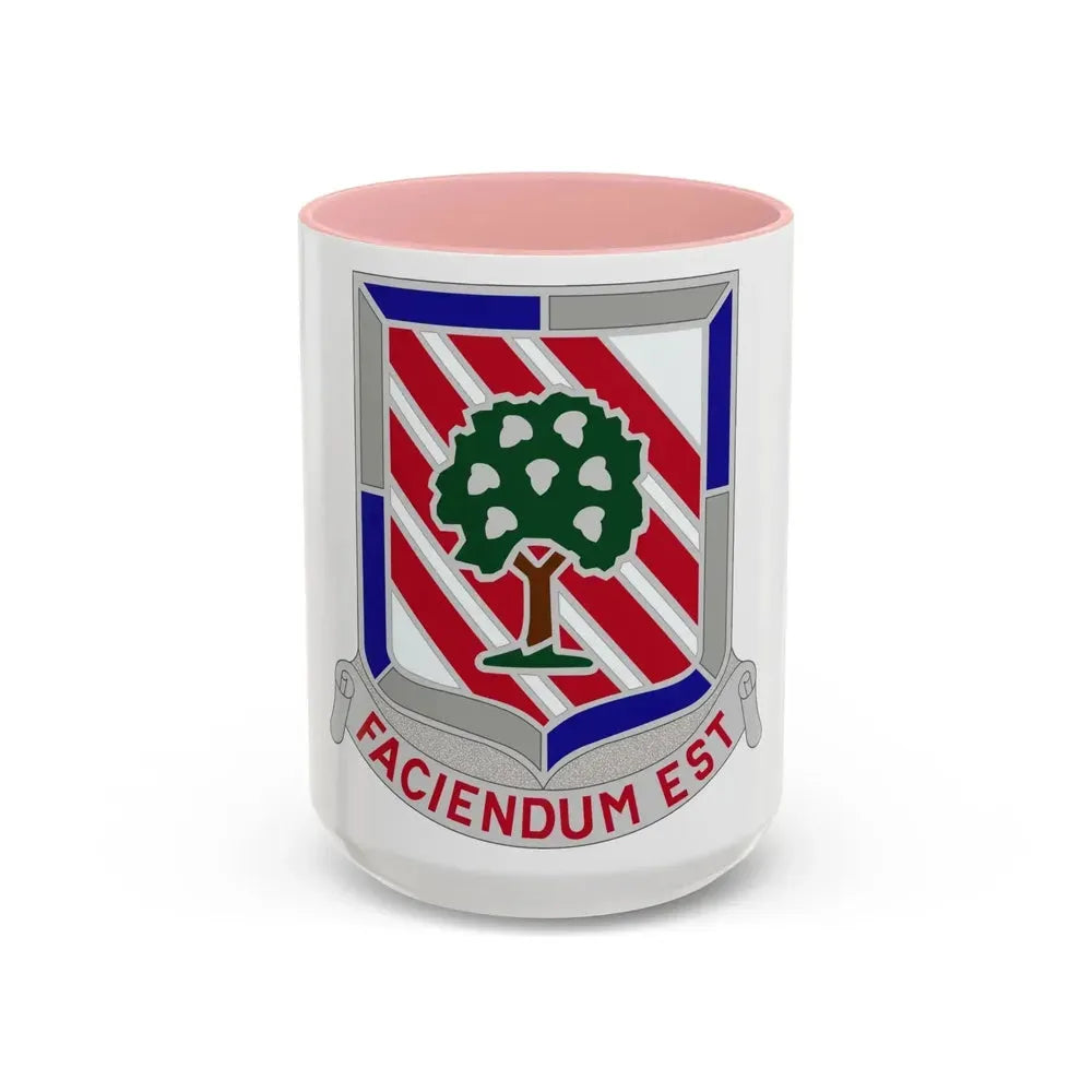 104 Engineer Battalion Obsolete Insignia (U.S. Army) Accent Coffee Mug 15oz Pink - Go Mug Yourself
