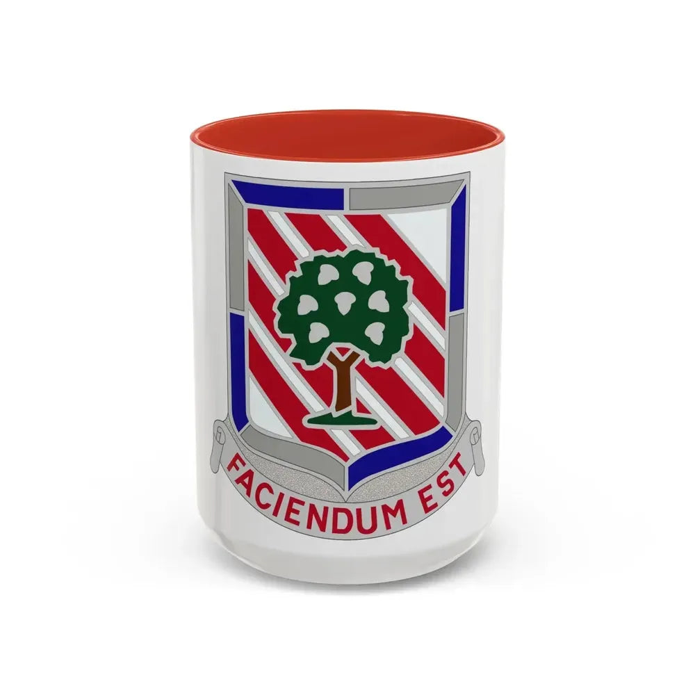 104 Engineer Battalion Obsolete Insignia (U.S. Army) Accent Coffee Mug 15oz Red - Go Mug Yourself