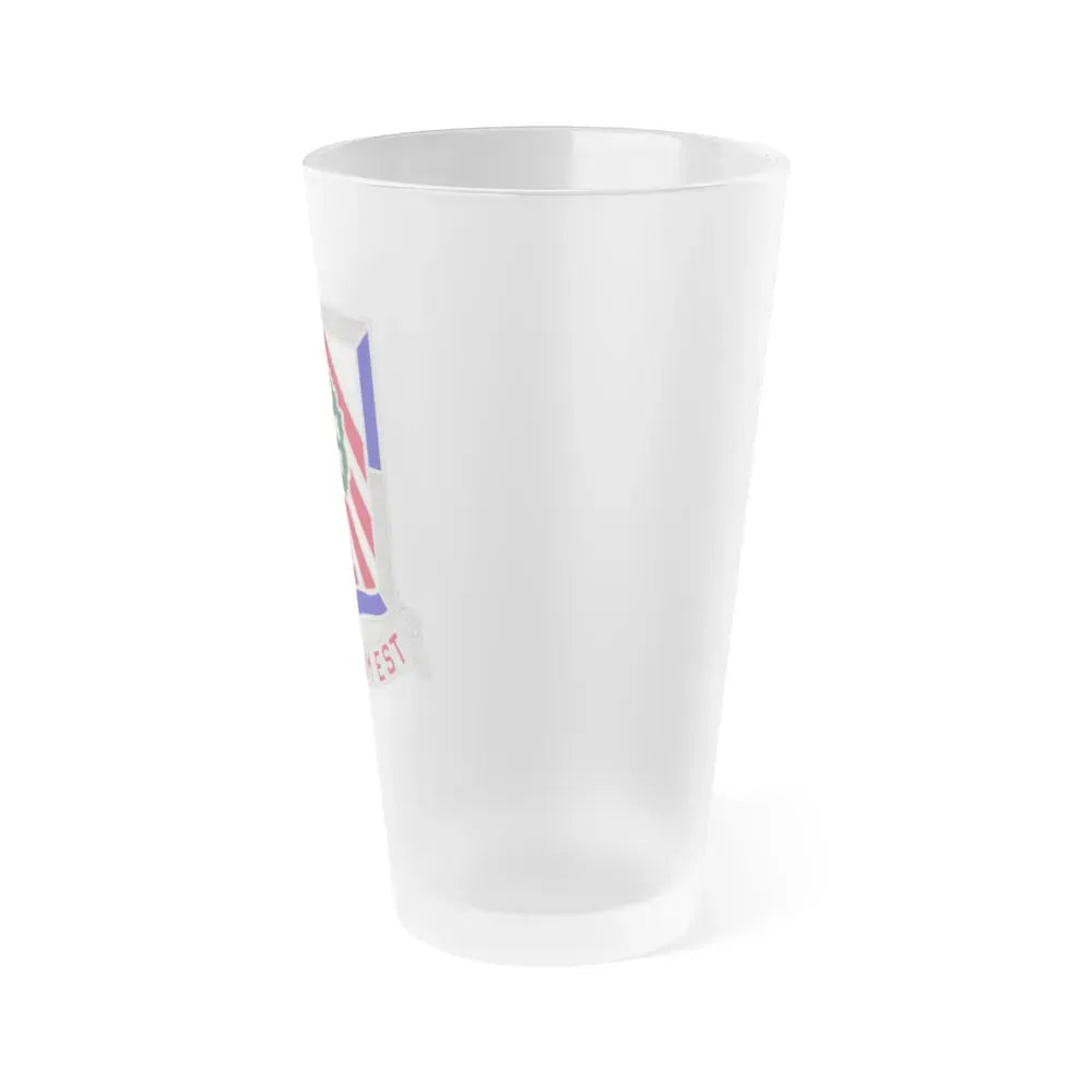 104 Engineer Battalion Obsolete Insignia (U.S. Army) Frosted Pint Glass 16oz - Go Mug Yourself