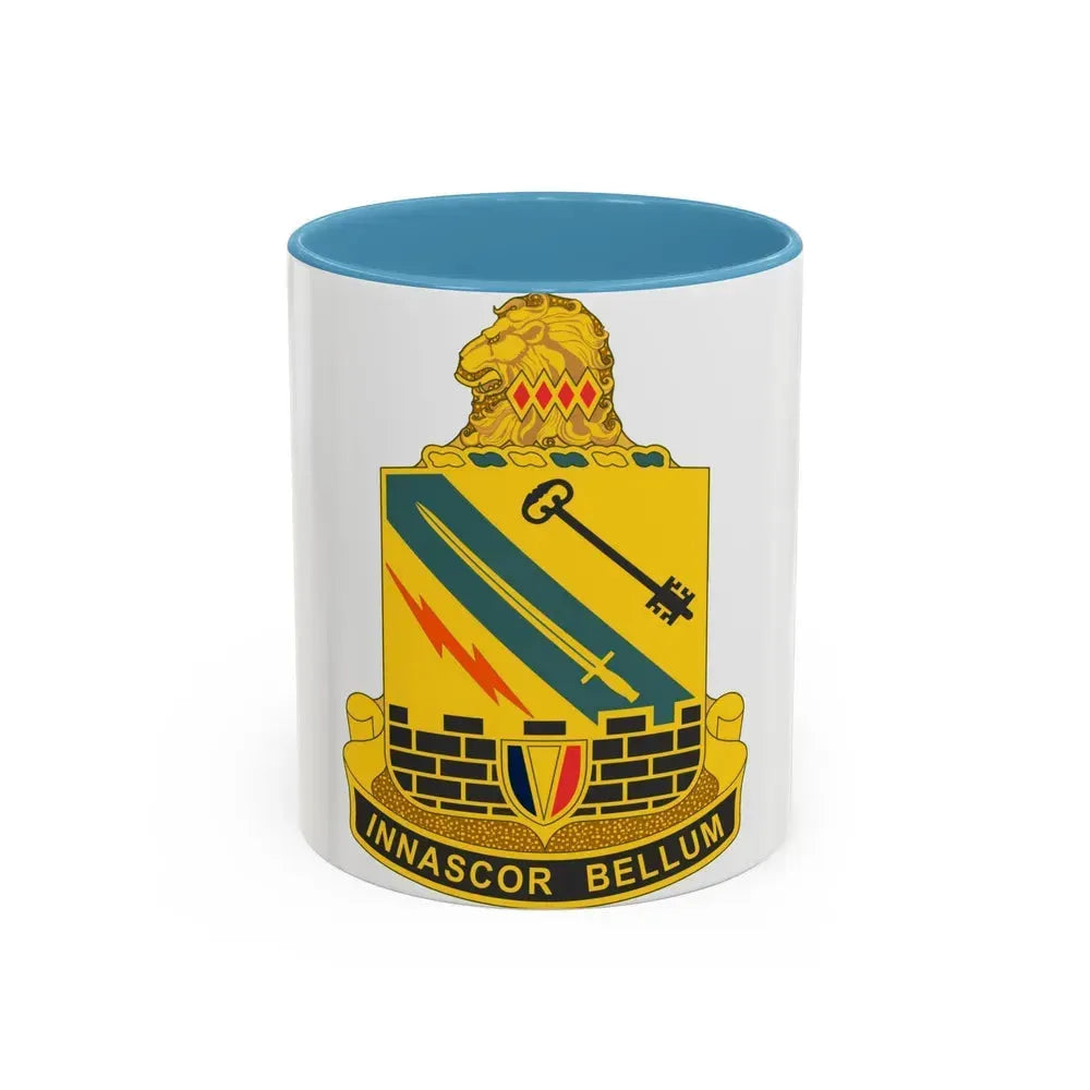104 Engineer Battalion (U.S. Army) Accent Coffee Mug 11oz Light Blue - Go Mug Yourself