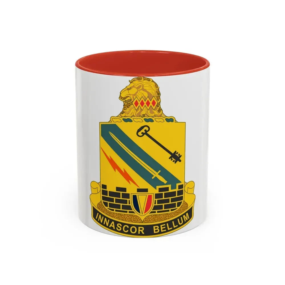104 Engineer Battalion (U.S. Army) Accent Coffee Mug 11oz Red - Go Mug Yourself