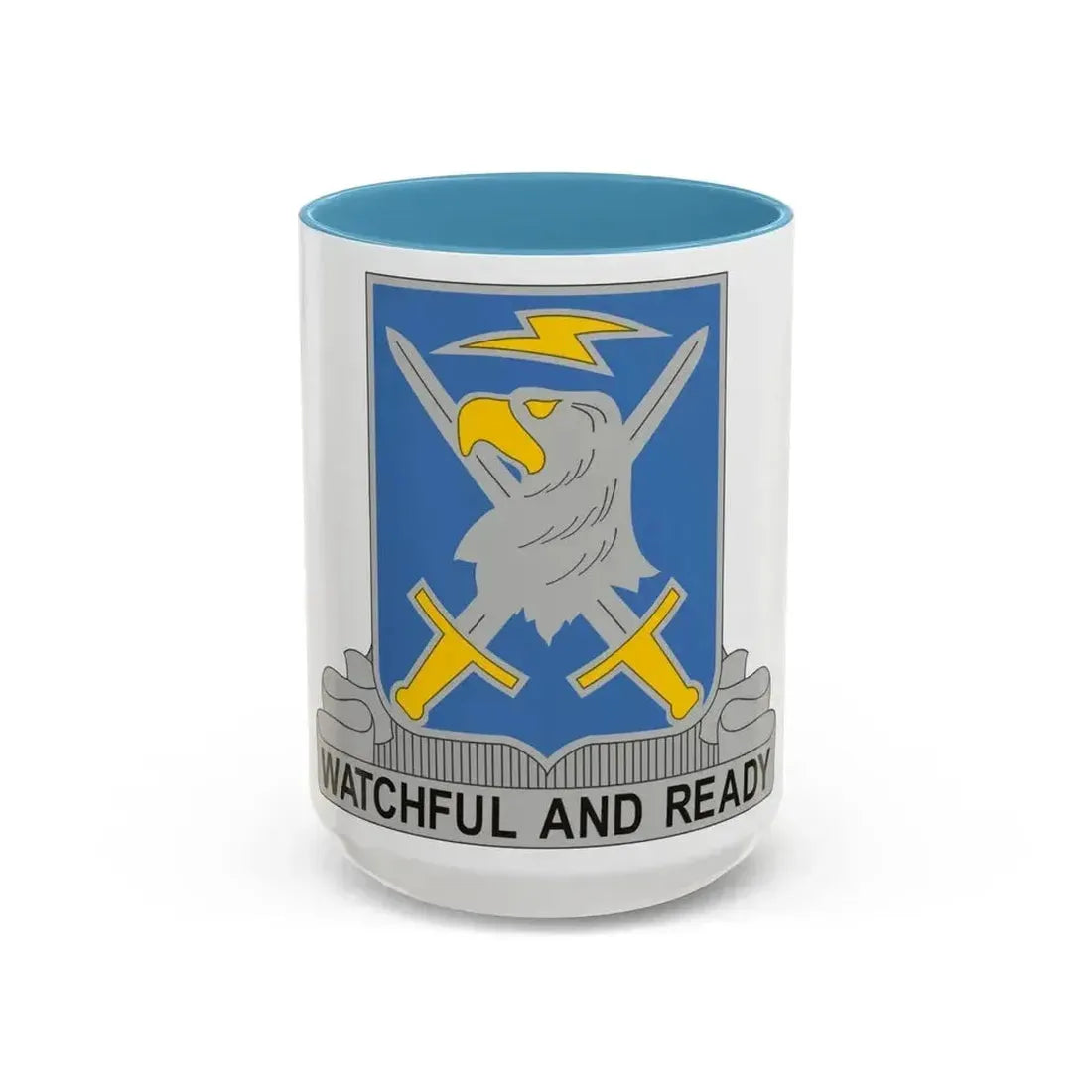 104 Military Intelligence Battalion (U.S. Army) Accent Coffee Mug 15oz Light Blue - Go Mug Yourself