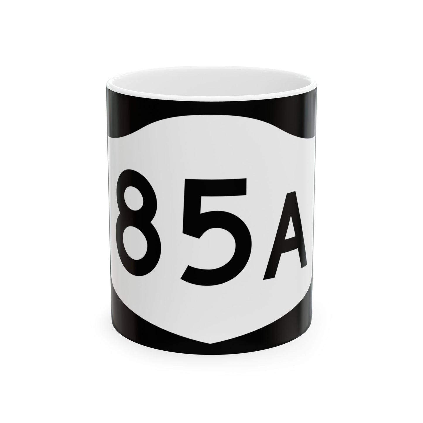 NY-85A (New York) (Road Sign) White Coffee Mug