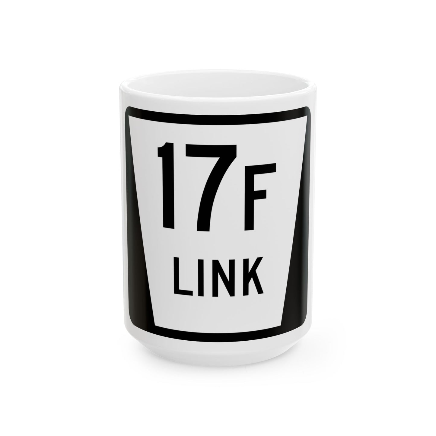N LINK 17F (Nebraska) (Road Sign) White Coffee Mug