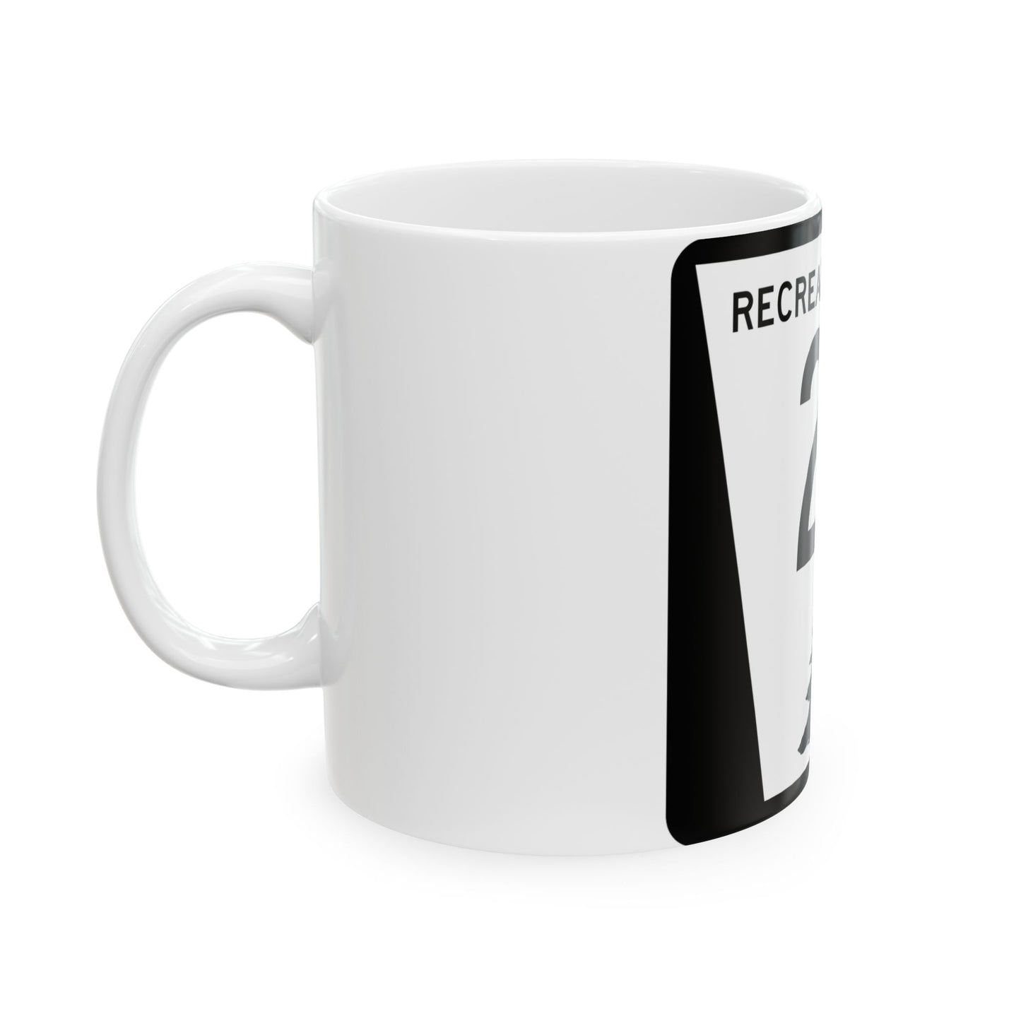 N REC 2D (Nebraska) (Road Sign) White Coffee Mug
