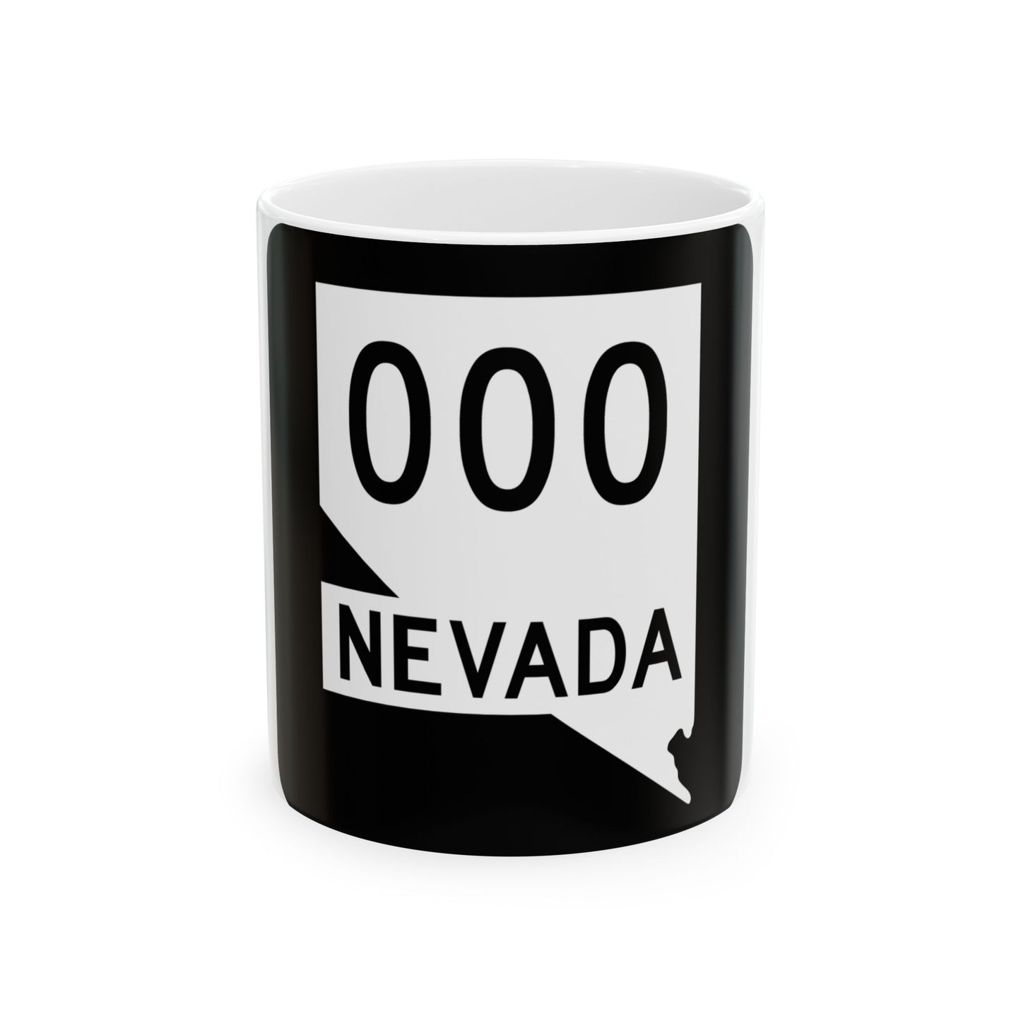 Nevada 000 nopath (Nevada) (Road Sign) White Coffee Mug