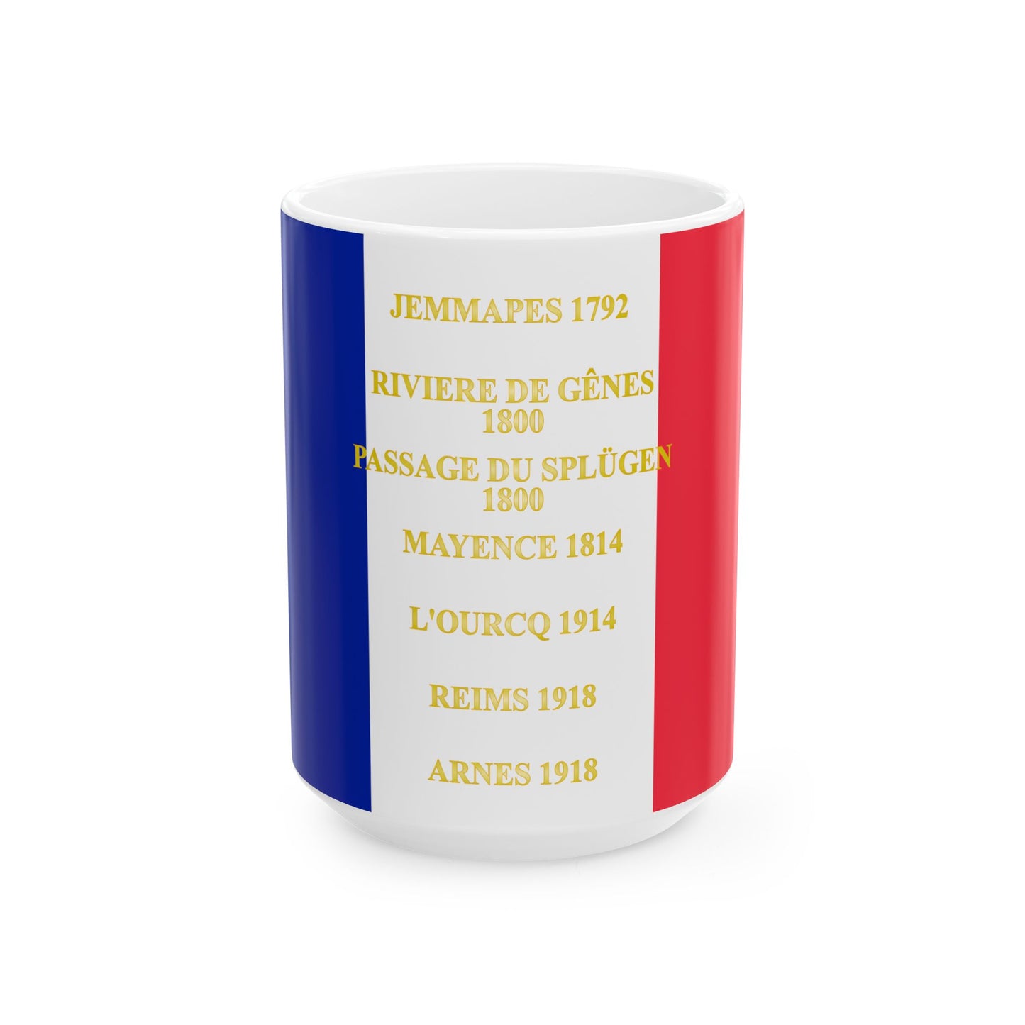 104e regiment dinfanterie de ligne -drapeau (France) White Coffee Mug-15oz-Go Mug Yourself