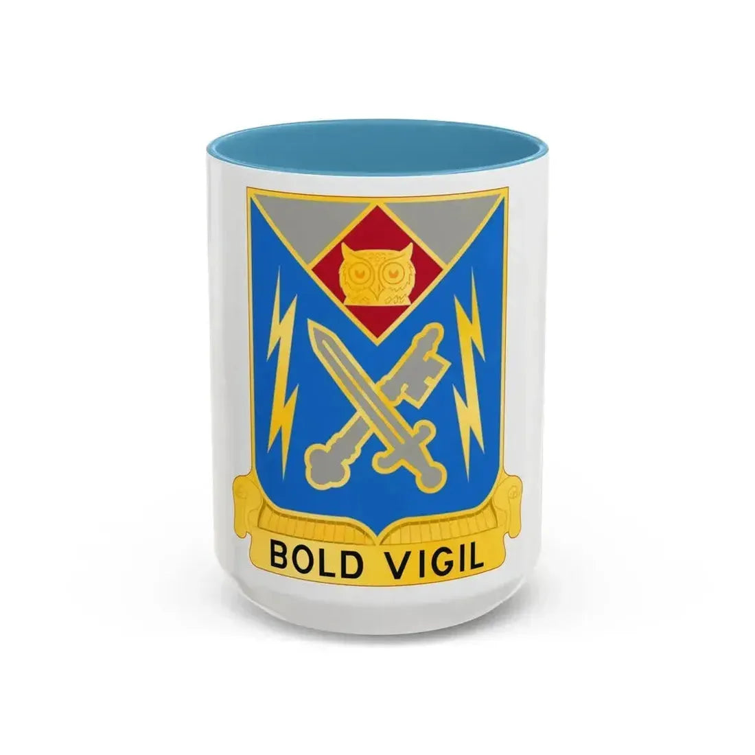 105 Military Intelligence Battalion (U.S. Army) Accent Coffee Mug 15oz Light Blue - Go Mug Yourself