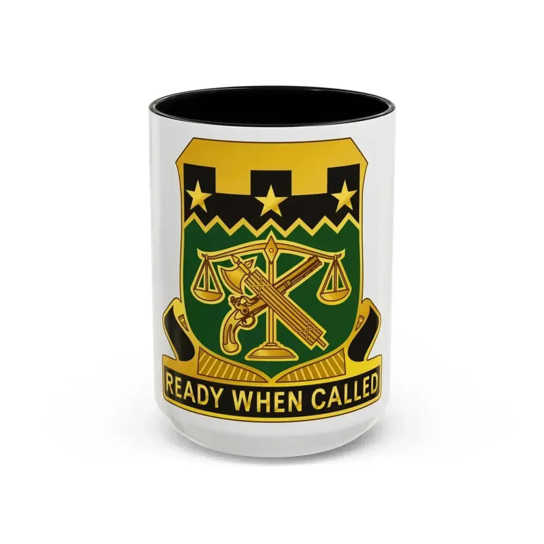 105 Military Police Battalion (U.S. Army) Accent Coffee Mug 15oz Black - Go Mug Yourself
