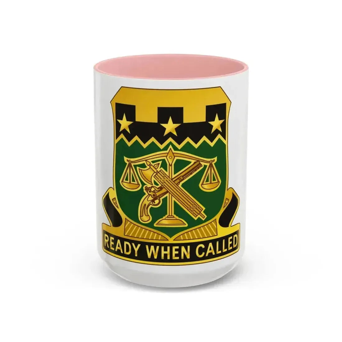 105 Military Police Battalion (U.S. Army) Accent Coffee Mug 15oz Pink - Go Mug Yourself