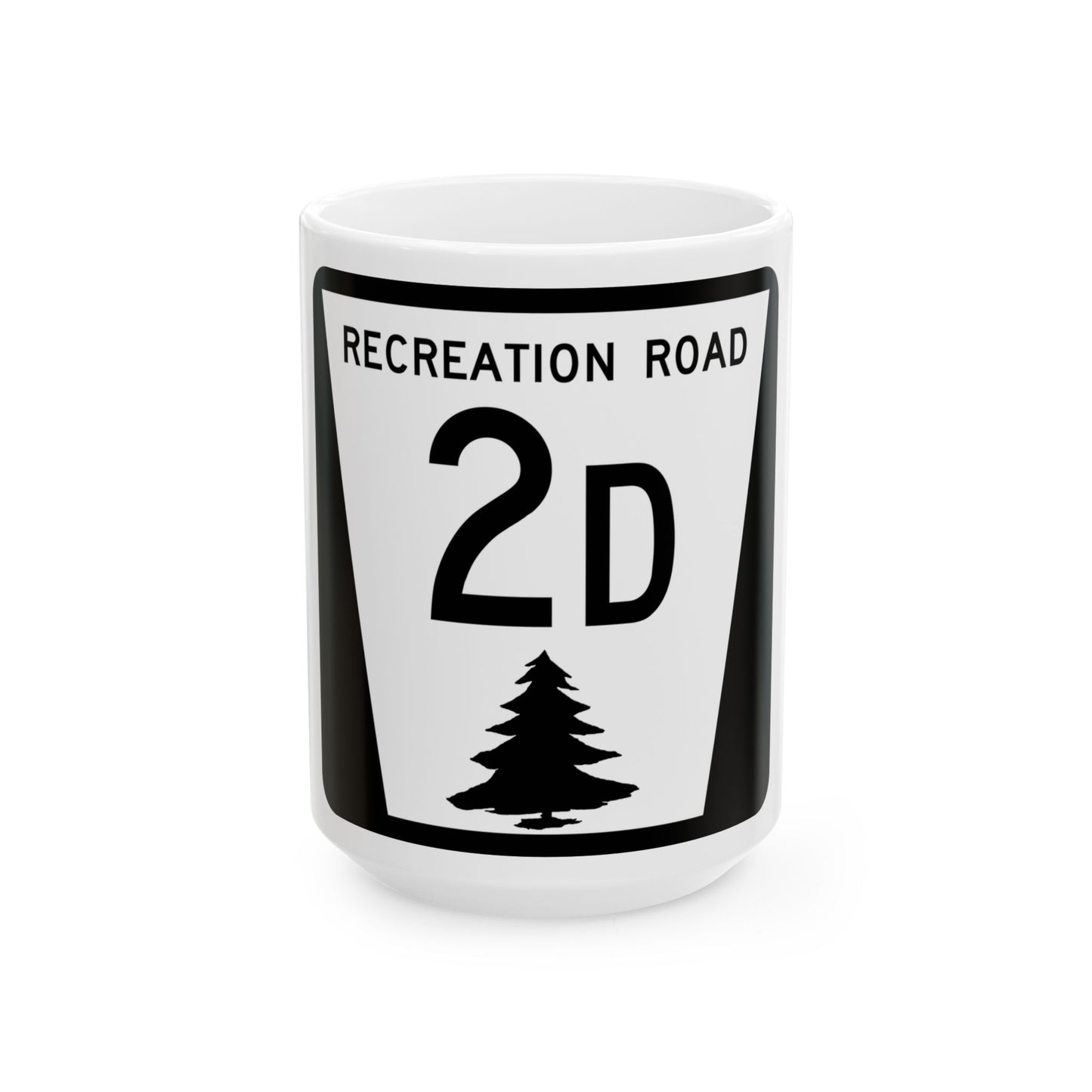 N REC 2D (Nebraska) (Road Sign) White Coffee Mug