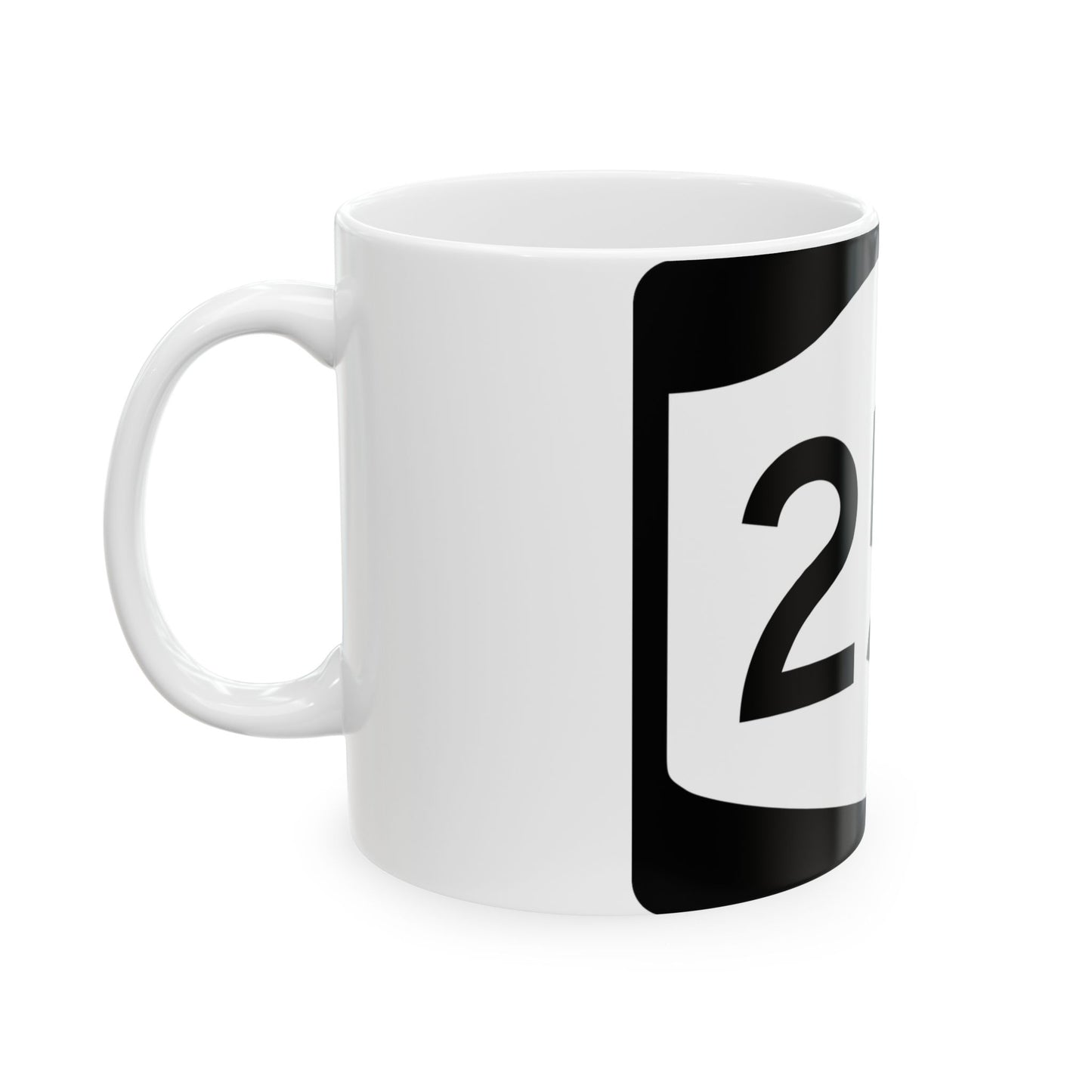 NY-25B (New York) (Road Sign) White Coffee Mug