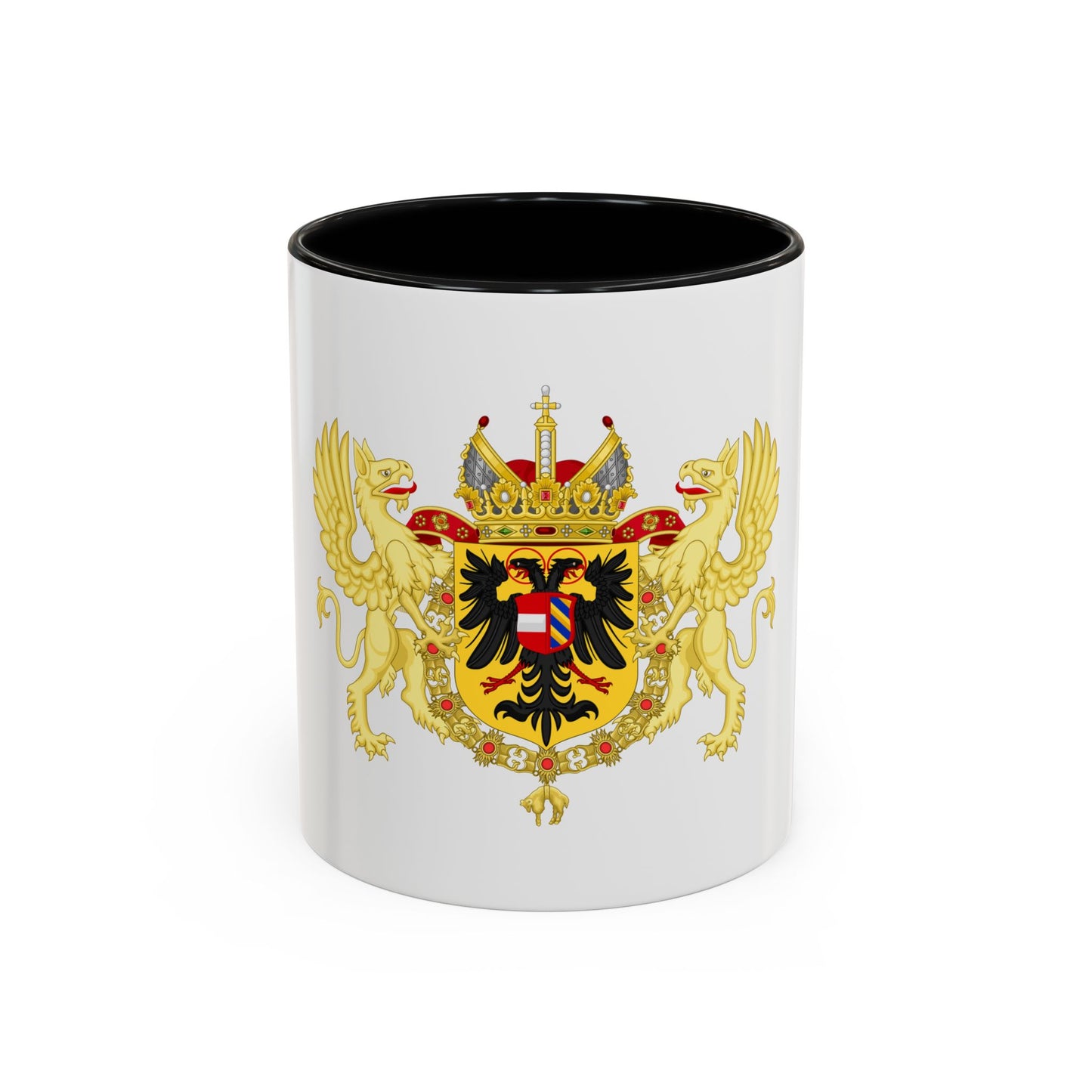 Ornamented Coat of Arms of Maximilian II, Holy Roman Emperor - Accent Coffee Mug