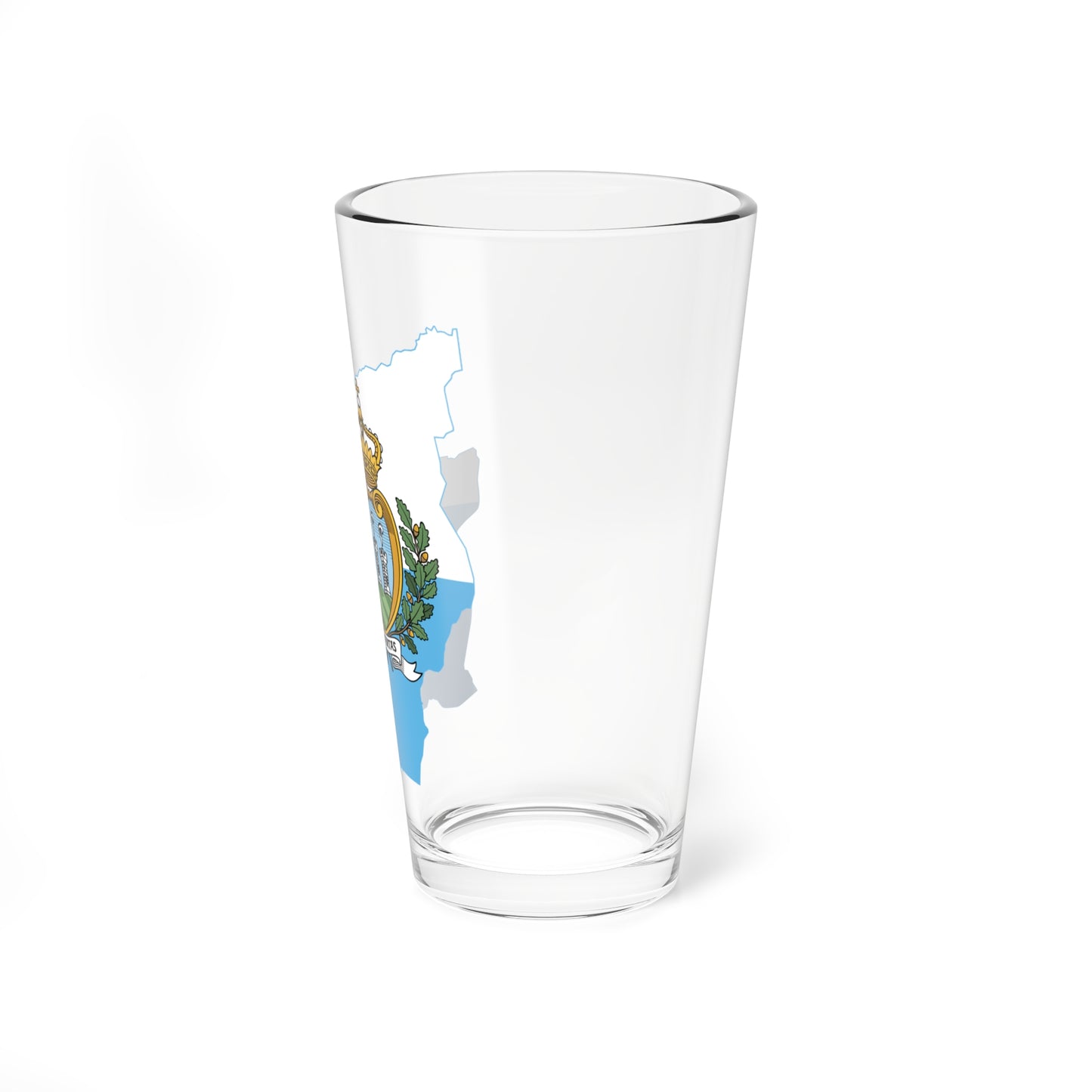 Flag map of San Marino (San Marino) Pint Glass 16oz