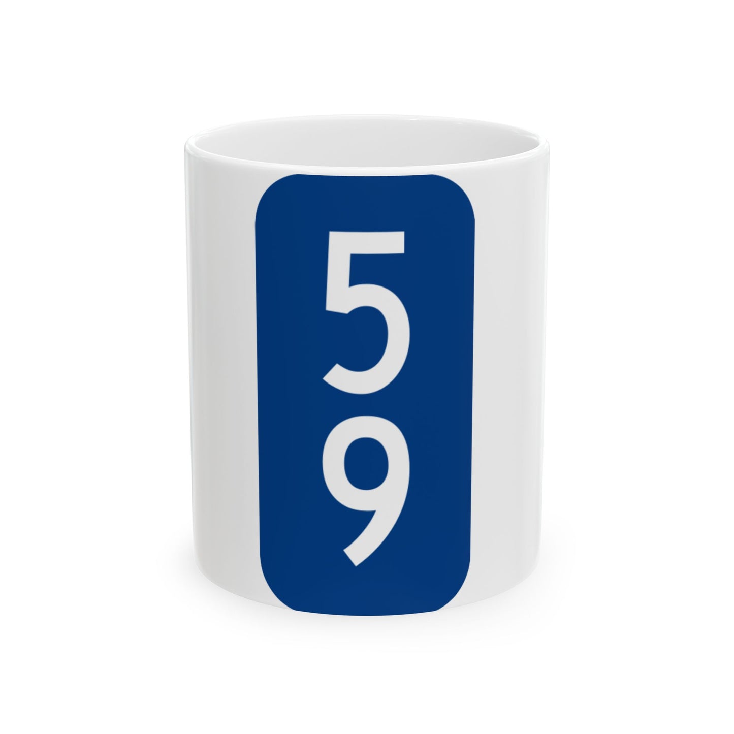 Warren County 59 NY tab (New York) (Road Sign) White Coffee Mug