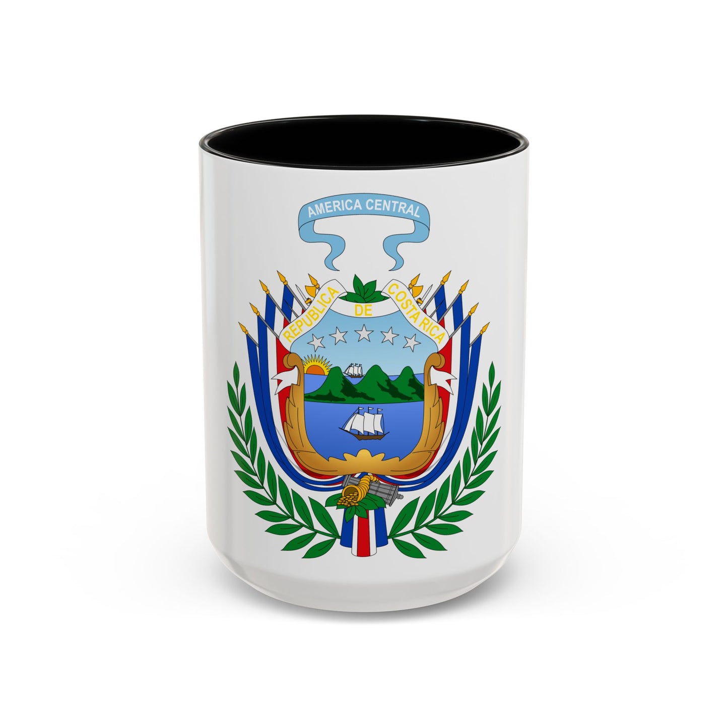 Coat of arms of Costa Rica (1848-1906) - Accent Coffee Mug