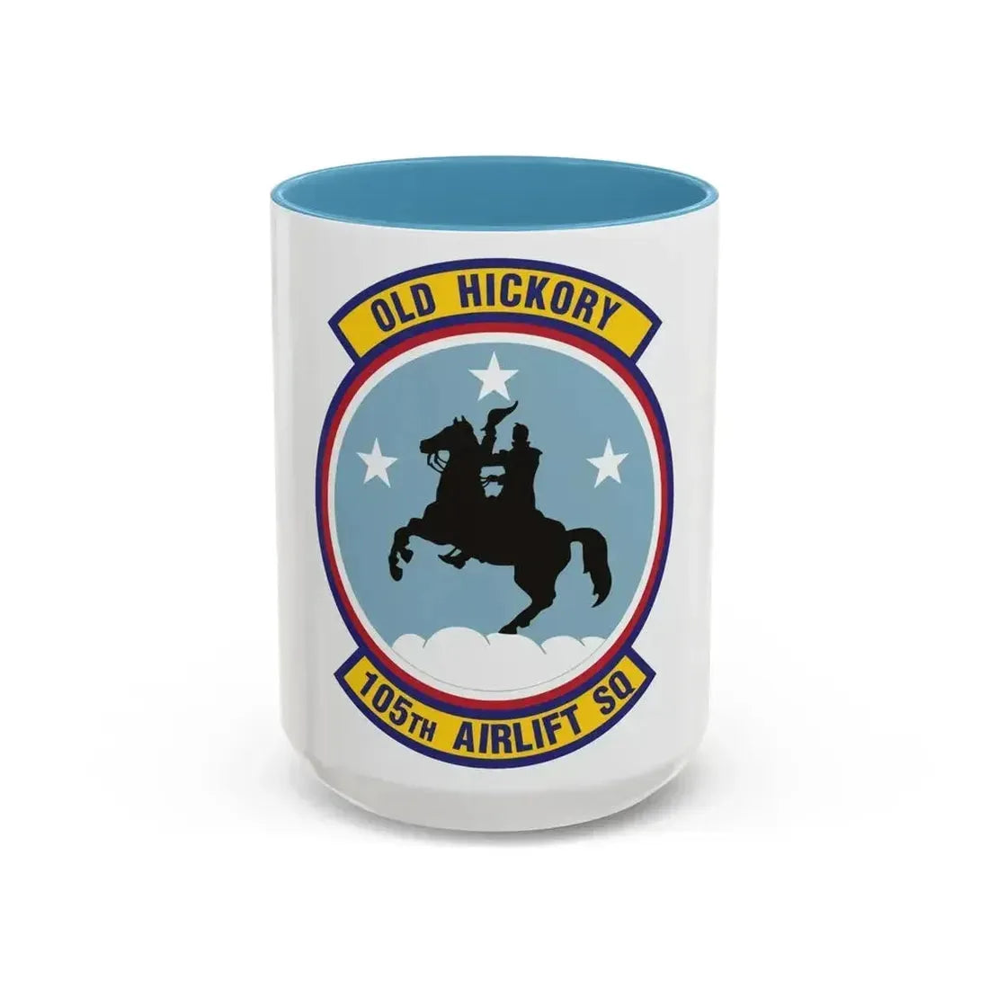 105th Airlift Squadron 2 (U.S. Air Force) Accent Coffee Mug 15oz Light Blue - Go Mug Yourself