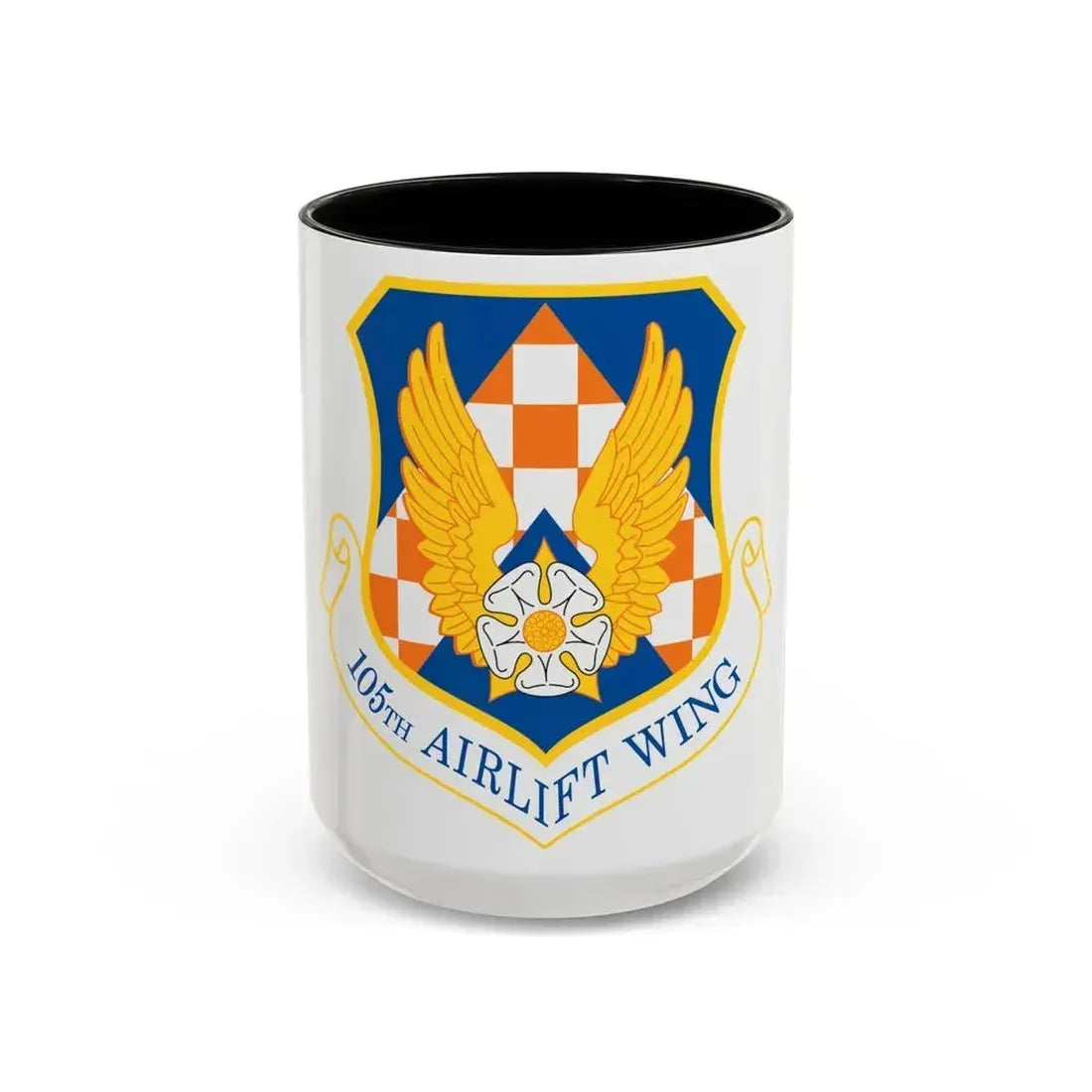 105th Airlift Wing (U.S. Air Force) Accent Coffee Mug 15oz Black - Go Mug Yourself