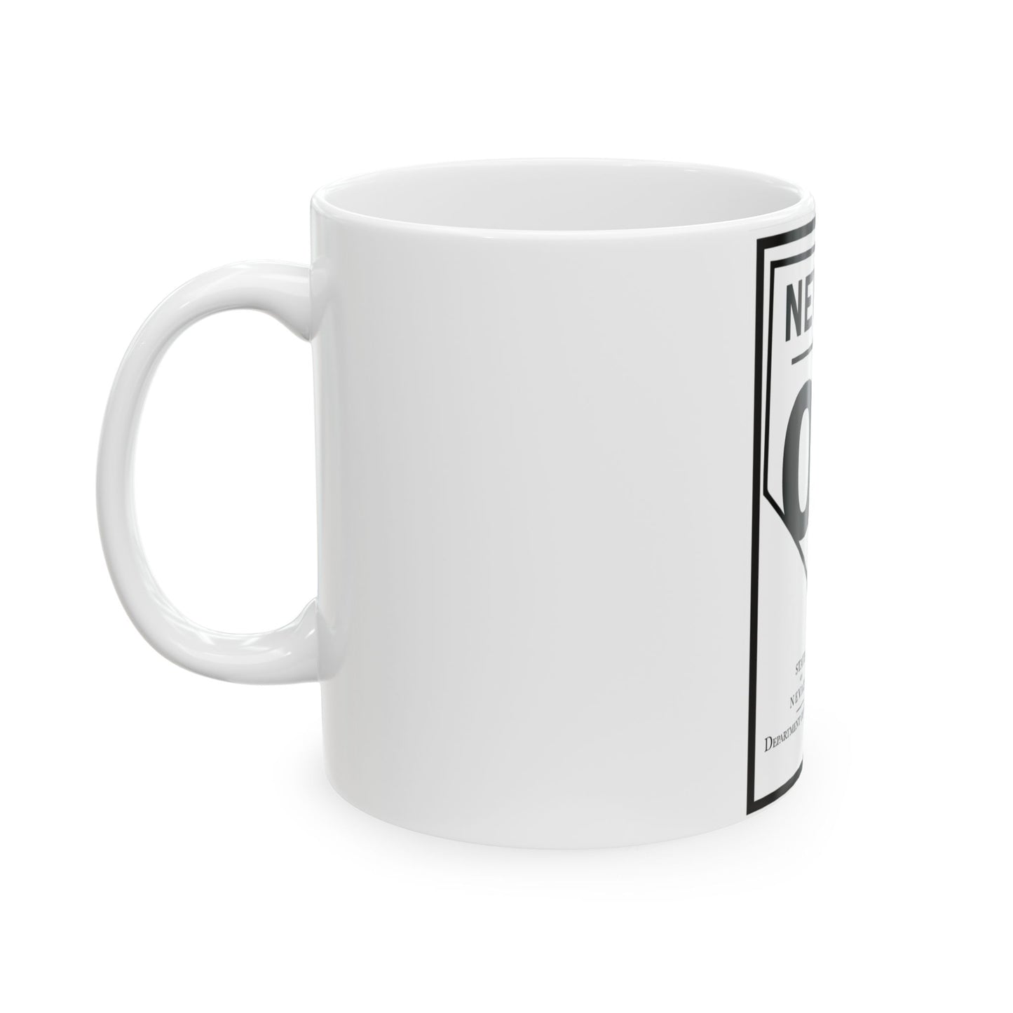Nevada 00 1924 (Nevada) (Road Sign) White Coffee Mug