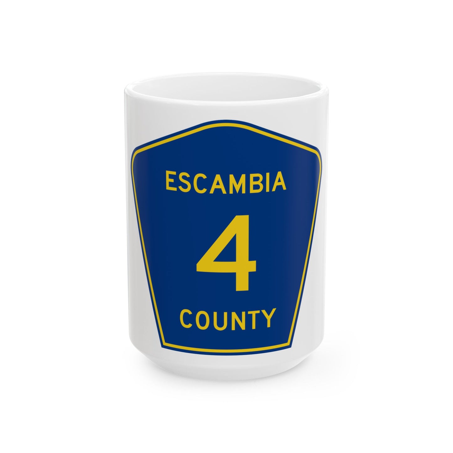 Escambia County Road 4 FL (Florida) (Road Sign) White Coffee Mug