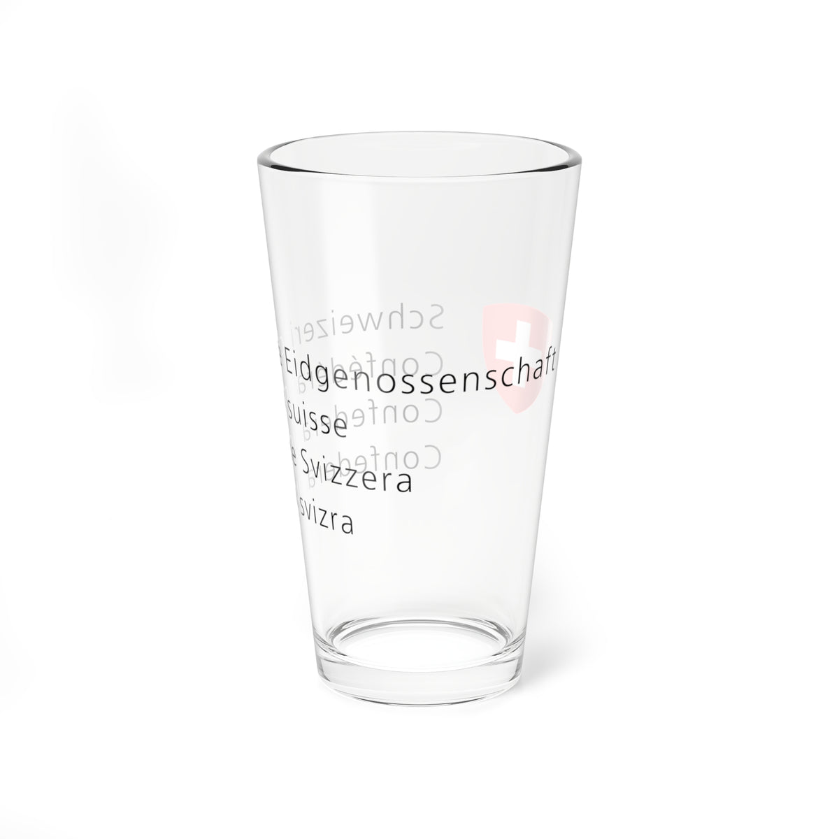Logo der Schweizerischen Eidgenossenschaft (Switzerland) (Coat of Arms) Pint Glass 16oz