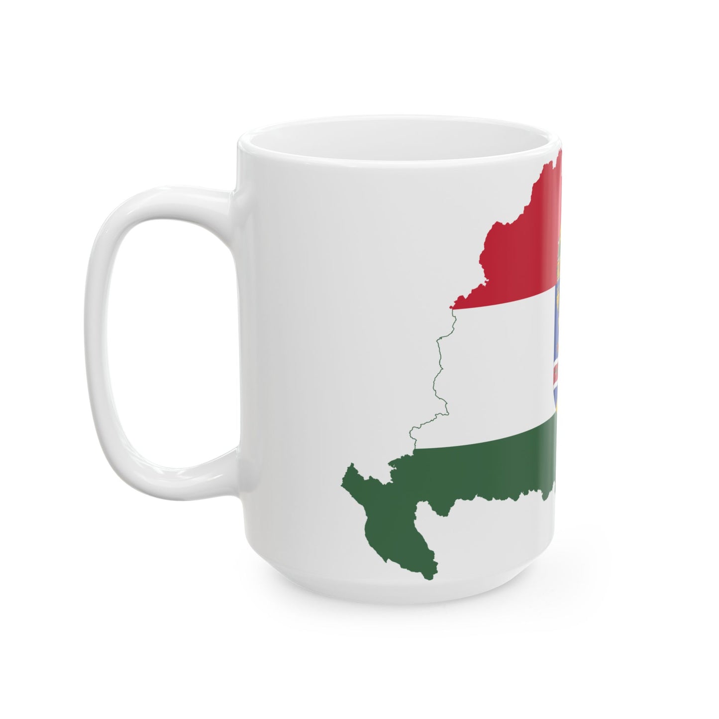 Flag-map of Transleithania 1915-1918 (Hungary) White Coffee Mug