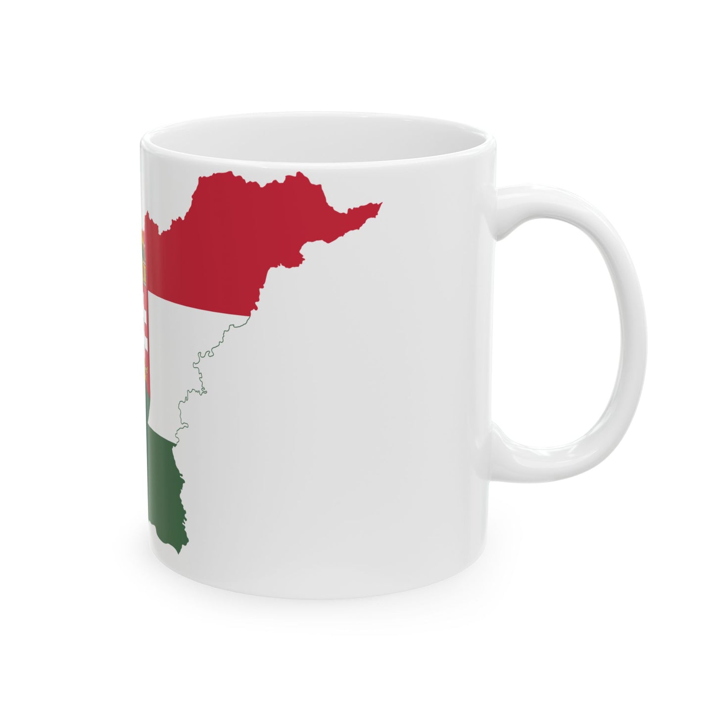 Flag-map of Hungary 1919-1920 (Hungary) White Coffee Mug