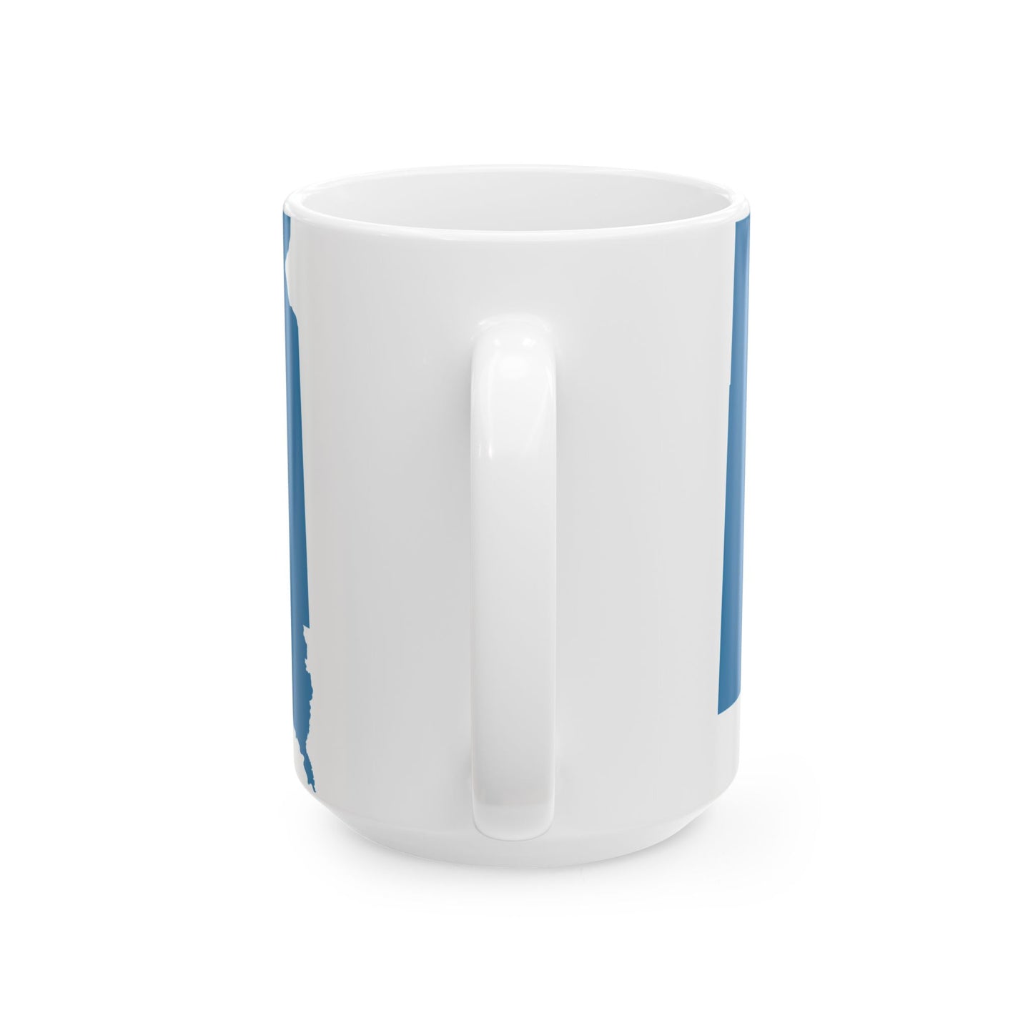 Flag-map of South Dakota (United States) White Coffee Mug