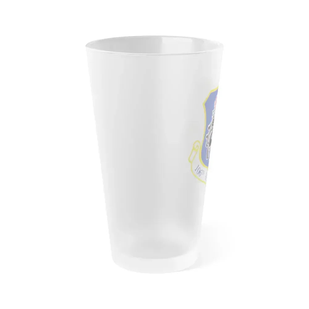 106th Rescue Wing logo 2 (U.S. Air Force) Frosted Pint Glass 16oz - Go Mug Yourself