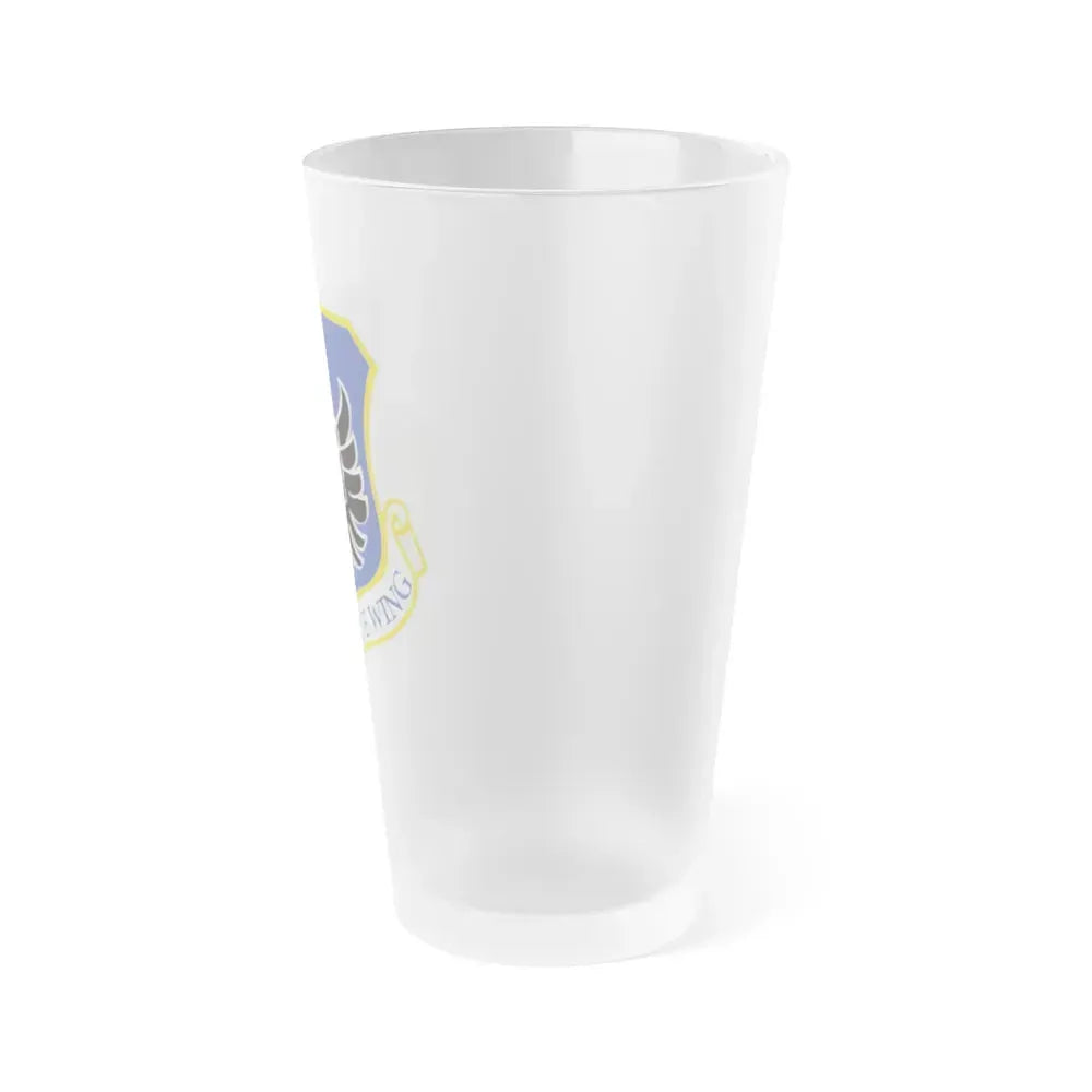 106th Rescue Wing logo 2 (U.S. Air Force) Frosted Pint Glass 16oz - Go Mug Yourself