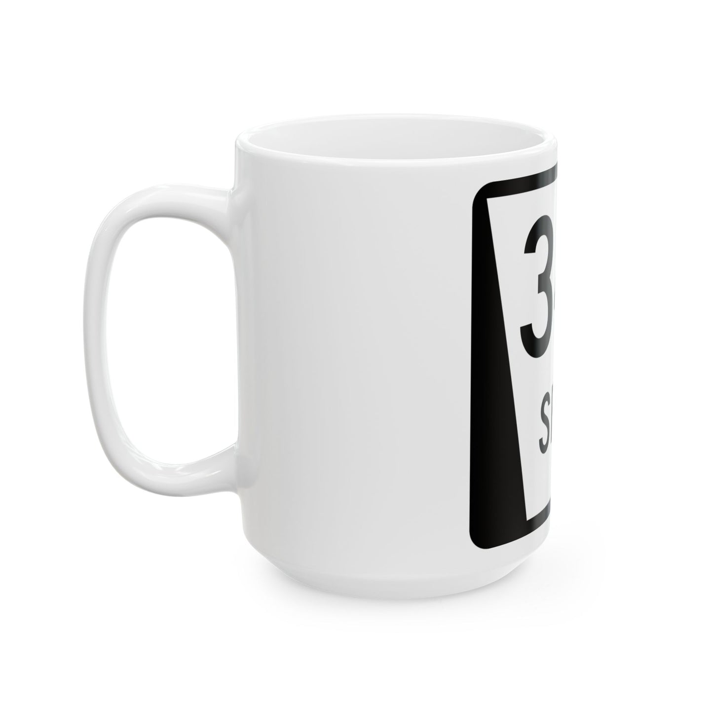 N SPUR 34C (Nebraska) (Road Sign) White Coffee Mug