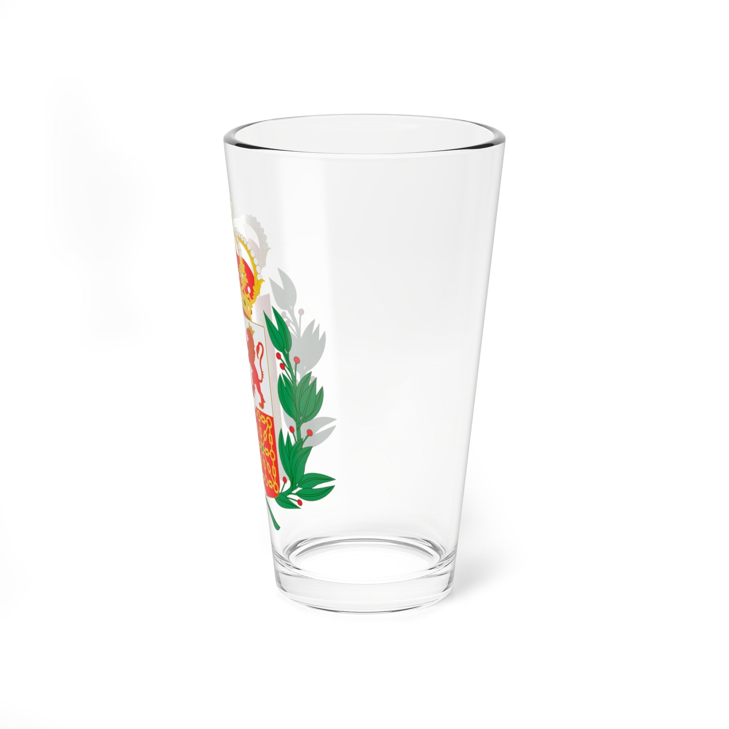 Escudo de España Amadeo de Saboya con ramas de laurel (Spain) (Coat of Arms) Pint Glass 16oz