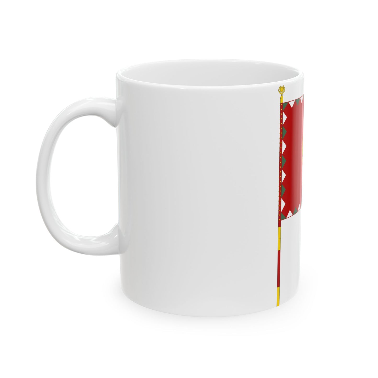 Infantry Colour of the Hungarian Peoples Army 1976-1990 with staff (Hungary) White Coffee Mug