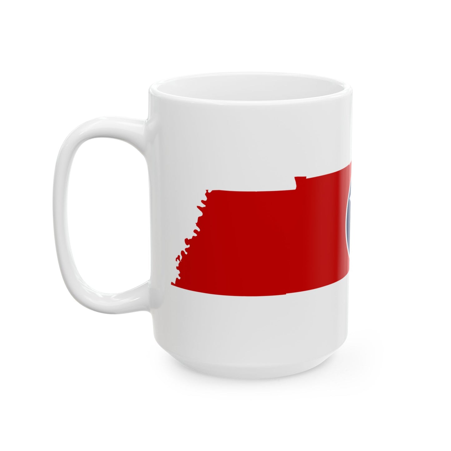 Flag-map of Tennessee (United States) White Coffee Mug