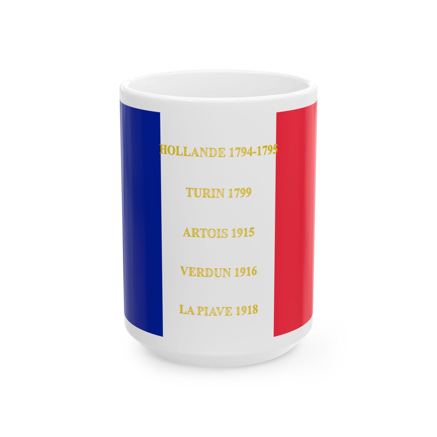 107e regiment dinfanterie France-drapeau (France) White Coffee Mug-15oz-Go Mug Yourself