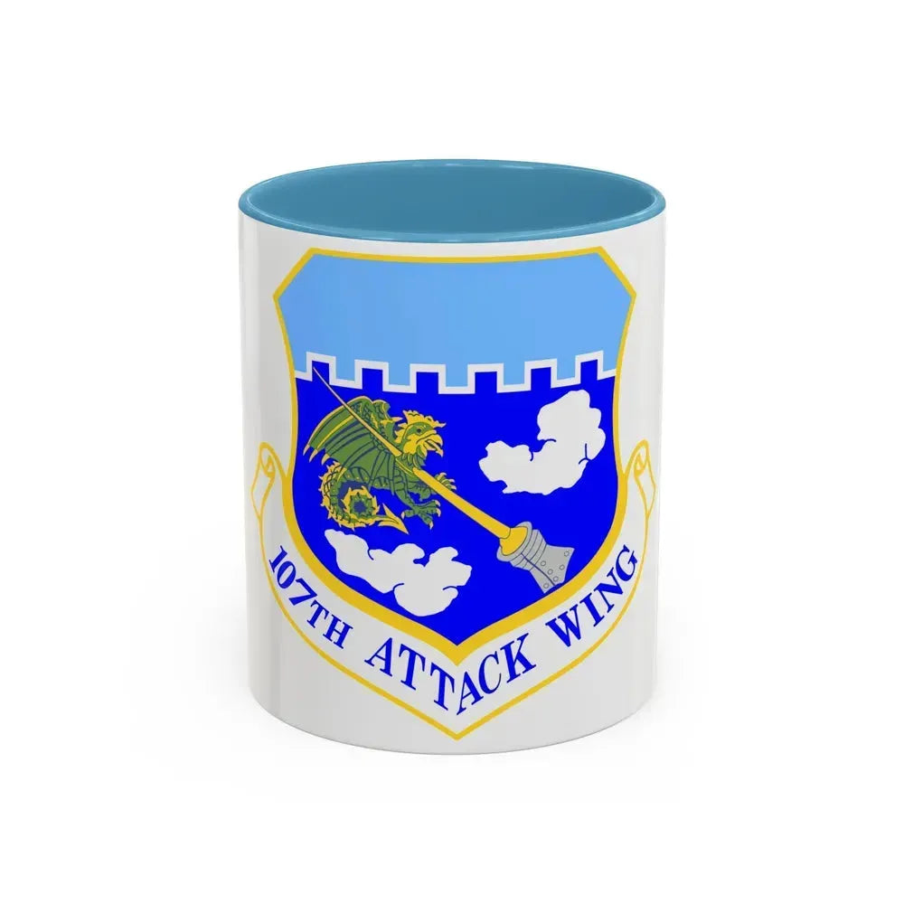 107th Attack Wing (U.S. Air Force) Accent Coffee Mug 11oz Light Blue - Go Mug Yourself