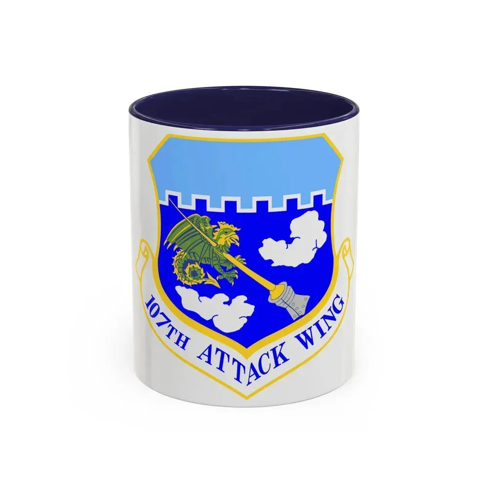 107th Attack Wing (U.S. Air Force) Accent Coffee Mug 11oz Navy - Go Mug Yourself