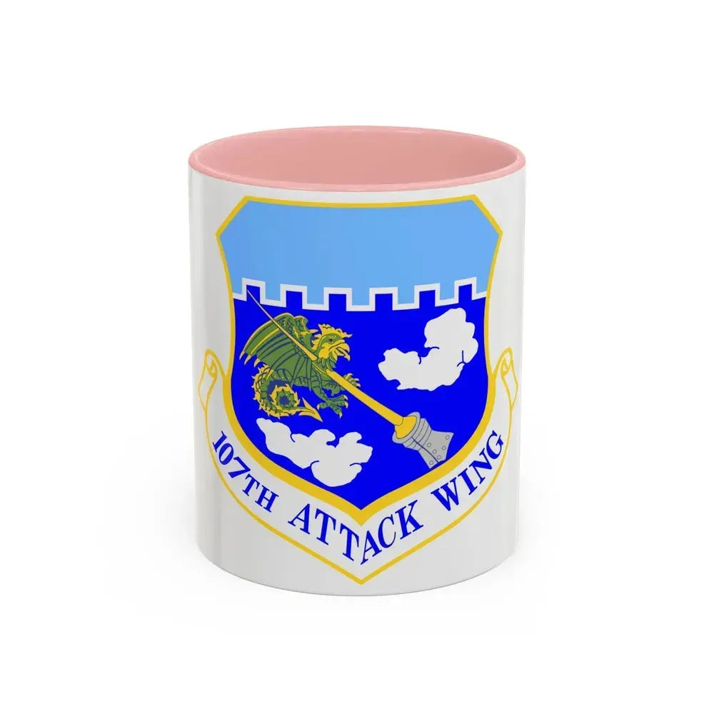 107th Attack Wing (U.S. Air Force) Accent Coffee Mug 11oz Pink - Go Mug Yourself