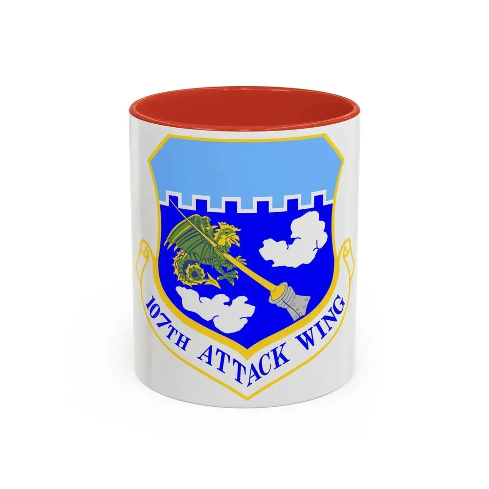107th Attack Wing (U.S. Air Force) Accent Coffee Mug 11oz Red - Go Mug Yourself