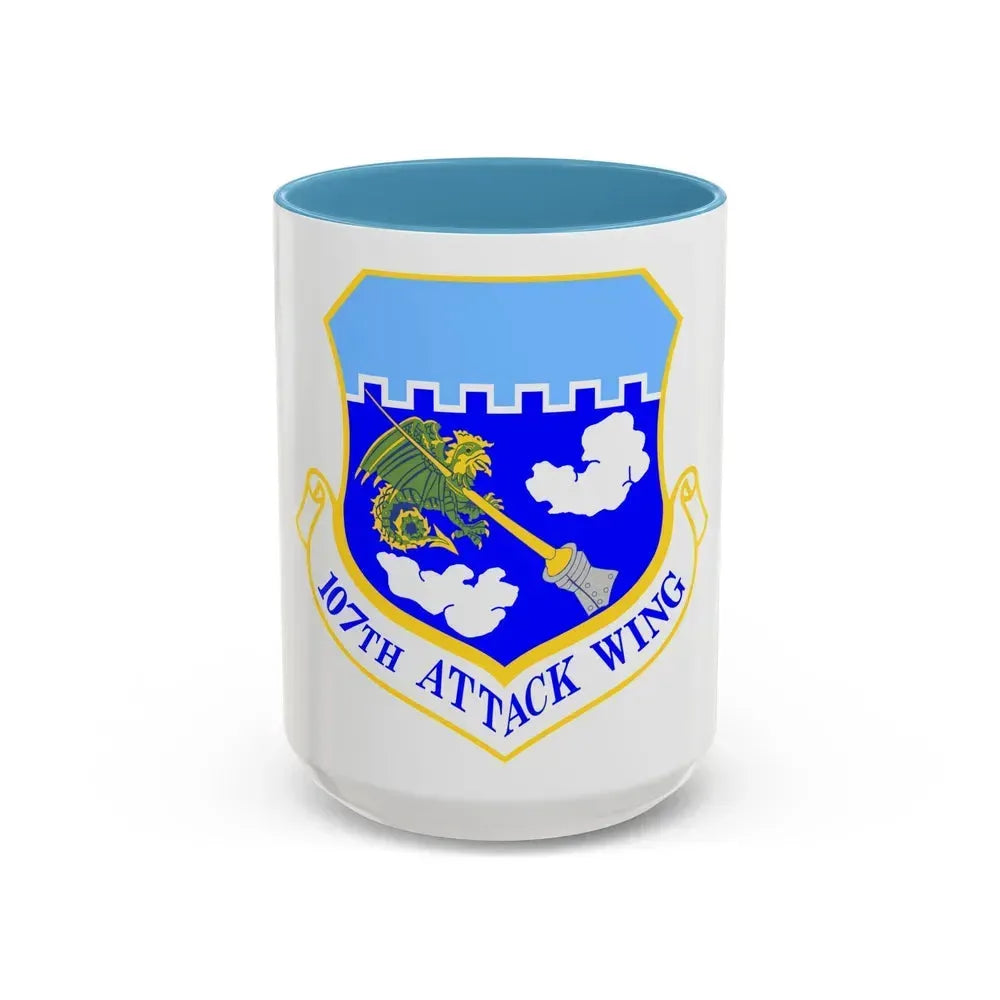 107th Attack Wing (U.S. Air Force) Accent Coffee Mug 15oz Light Blue - Go Mug Yourself