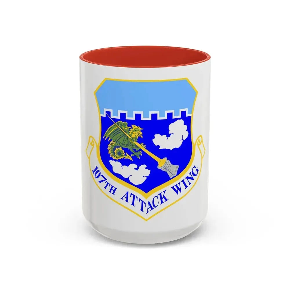 107th Attack Wing (U.S. Air Force) Accent Coffee Mug 15oz Red - Go Mug Yourself