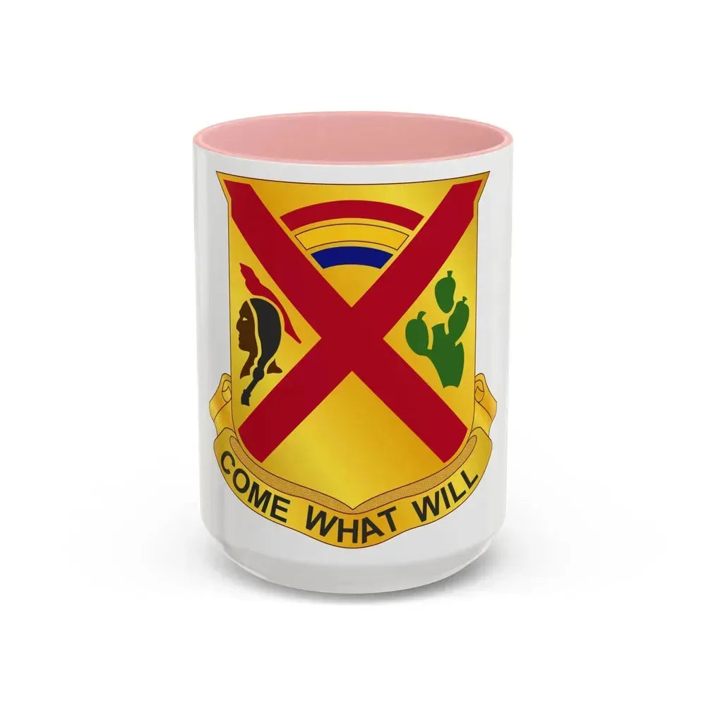 108 Cavalry Regiment (U.S. Army) Accent Coffee Mug 15oz Pink - Go Mug Yourself