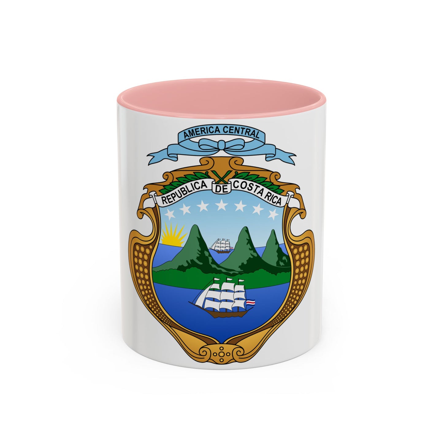 Coat of arms of Costa Rica (1964-1998) - Accent Coffee Mug
