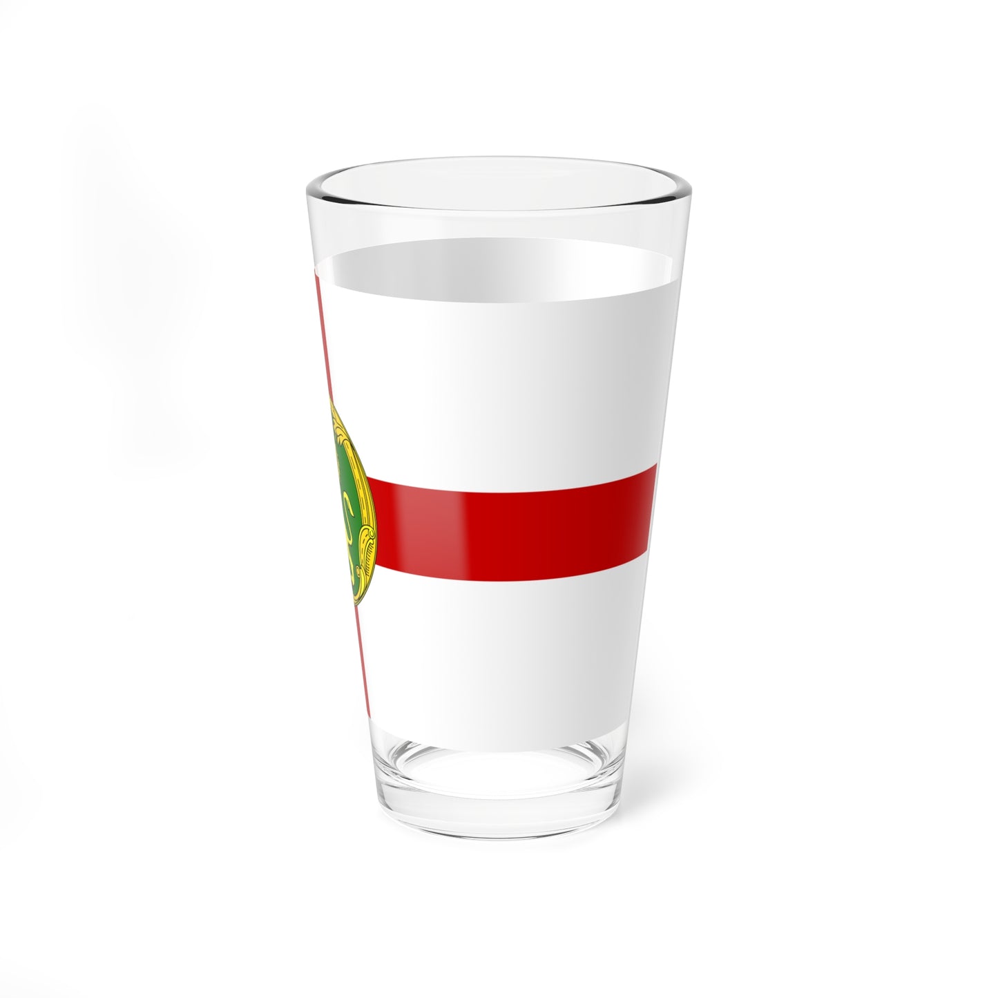 Flag of Alderney (United Kingdom) Pint Glass 16oz