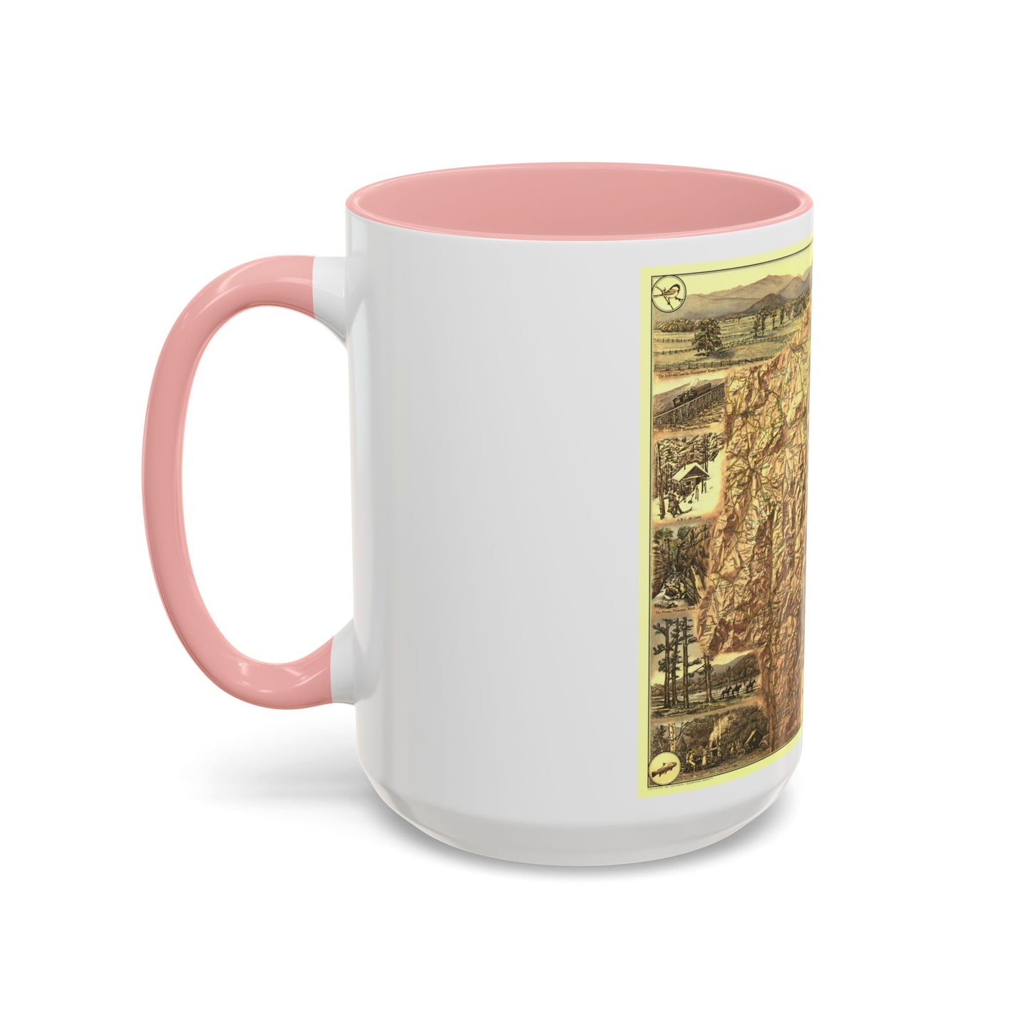 USA - New Hampshire's White Mountains (1937) (Map) Accent Coffee Mug-Go Mug Yourself