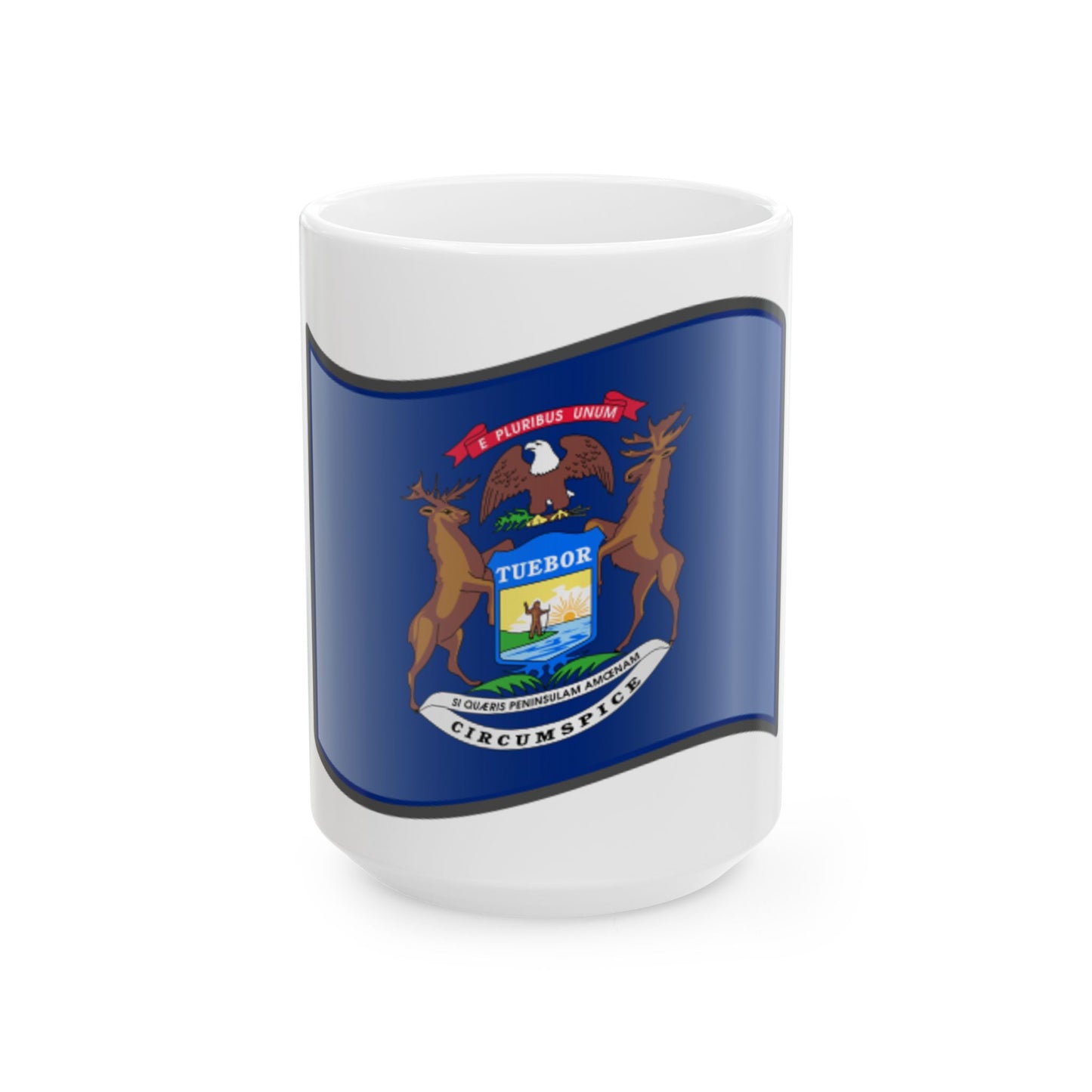 Nuvola Michigan flag (United States) White Coffee Mug